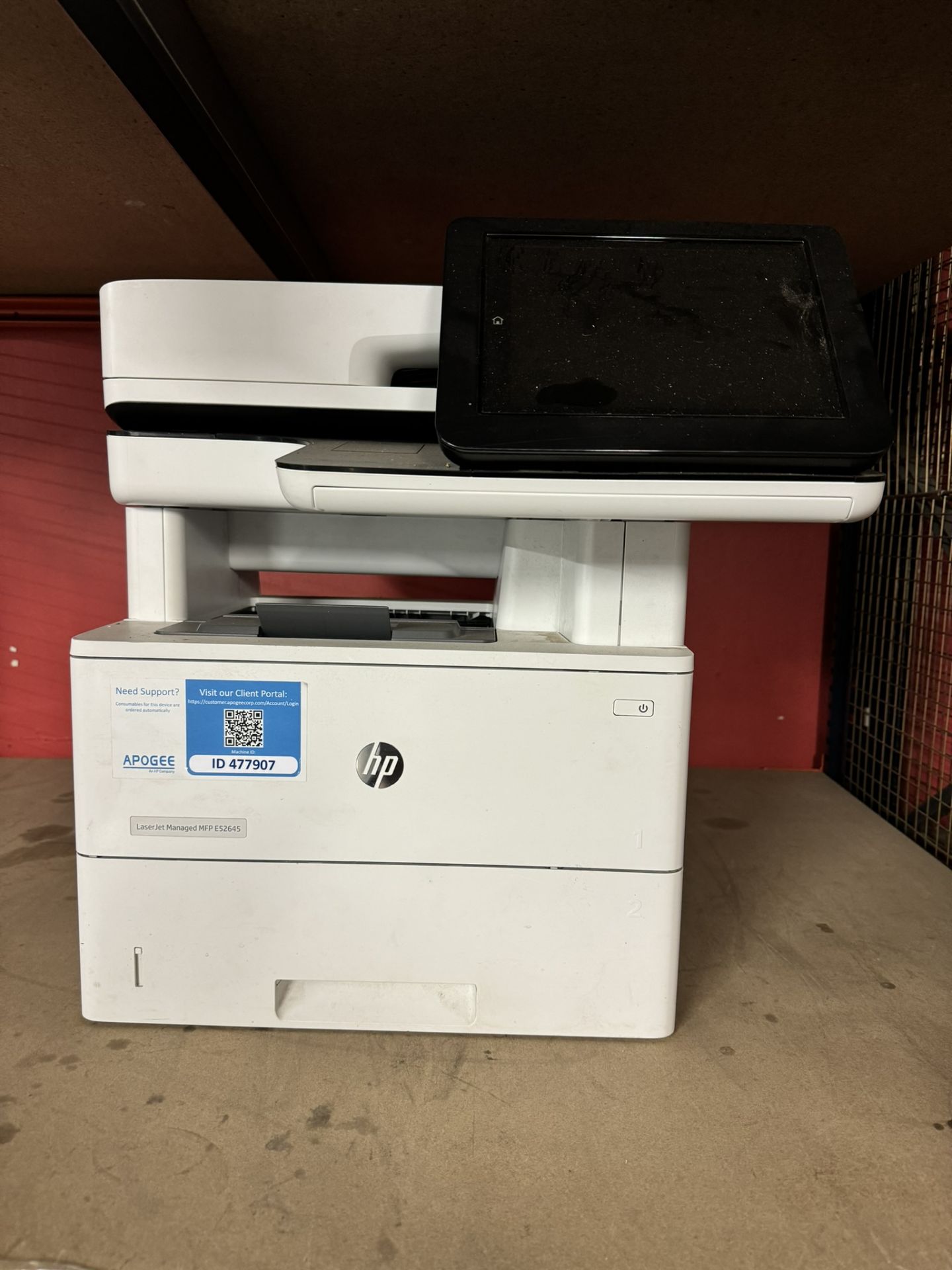 HP LaserJet MFPE52645 A4 Mono Multifunction Laser Printer