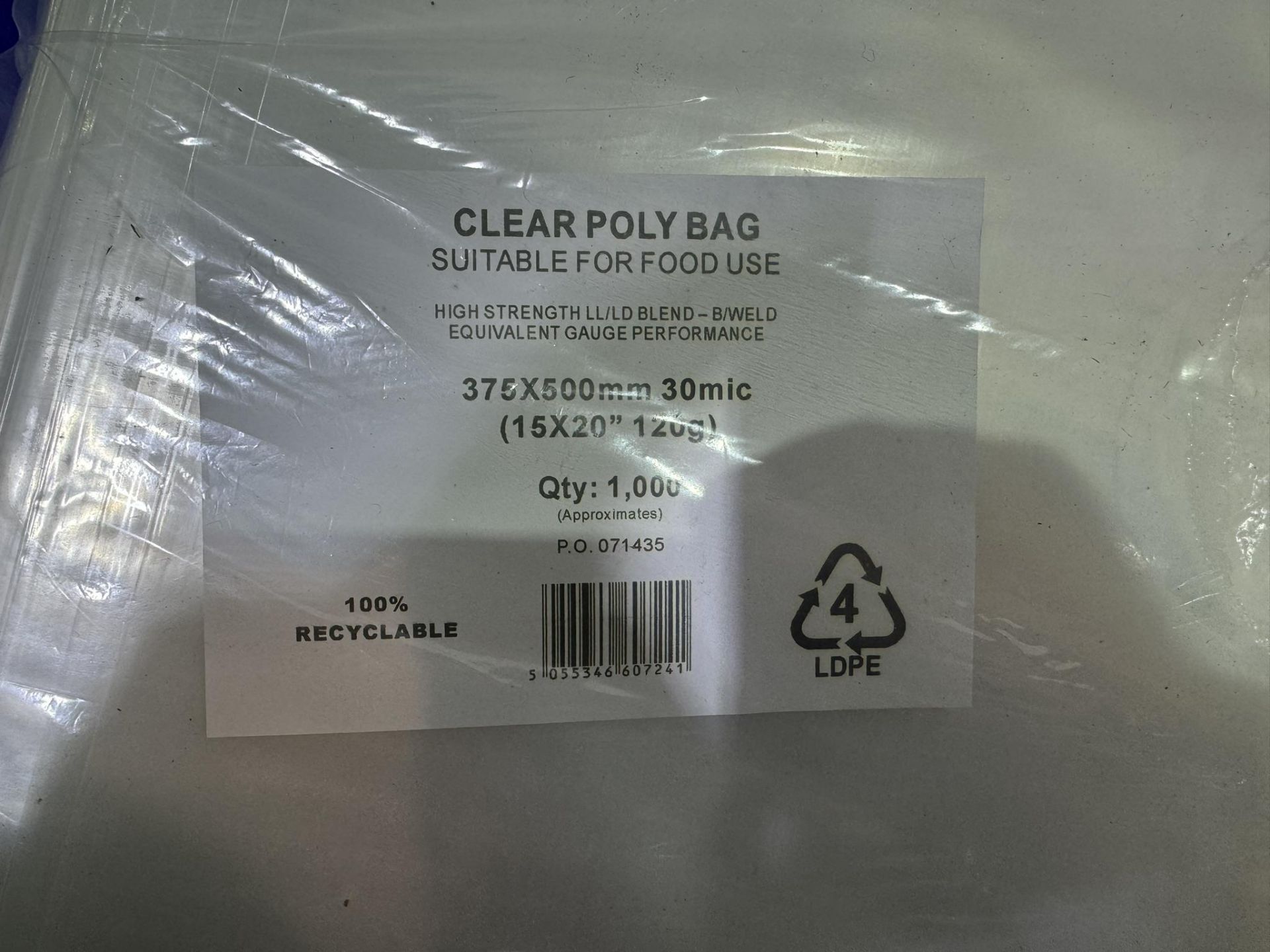 Approx 2,000 x Unbranded Clear Poly Bags | 15 x 20 inch - Image 2 of 4