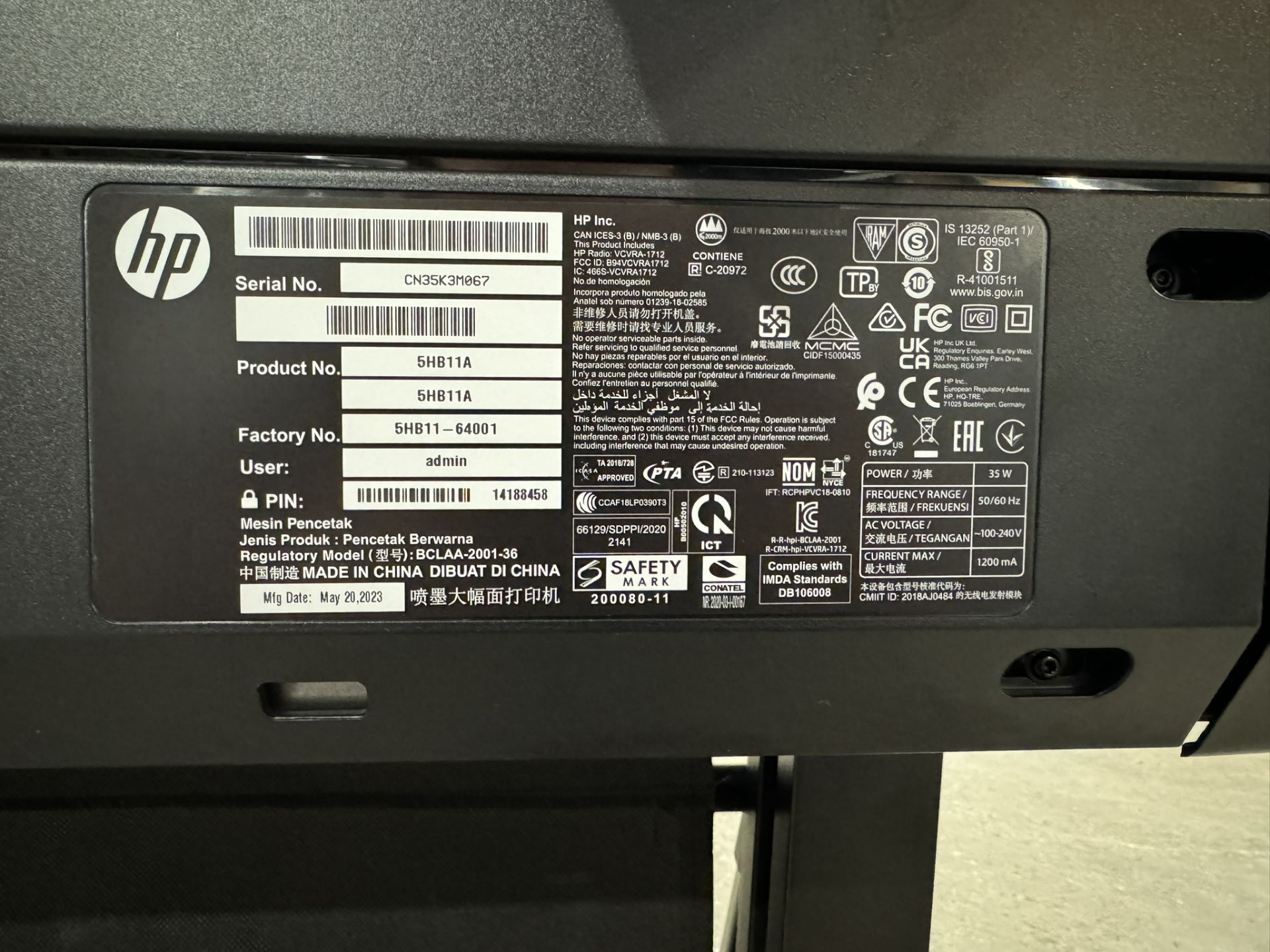 HP DesignJet T600 Plotter/Printer - Image 6 of 6