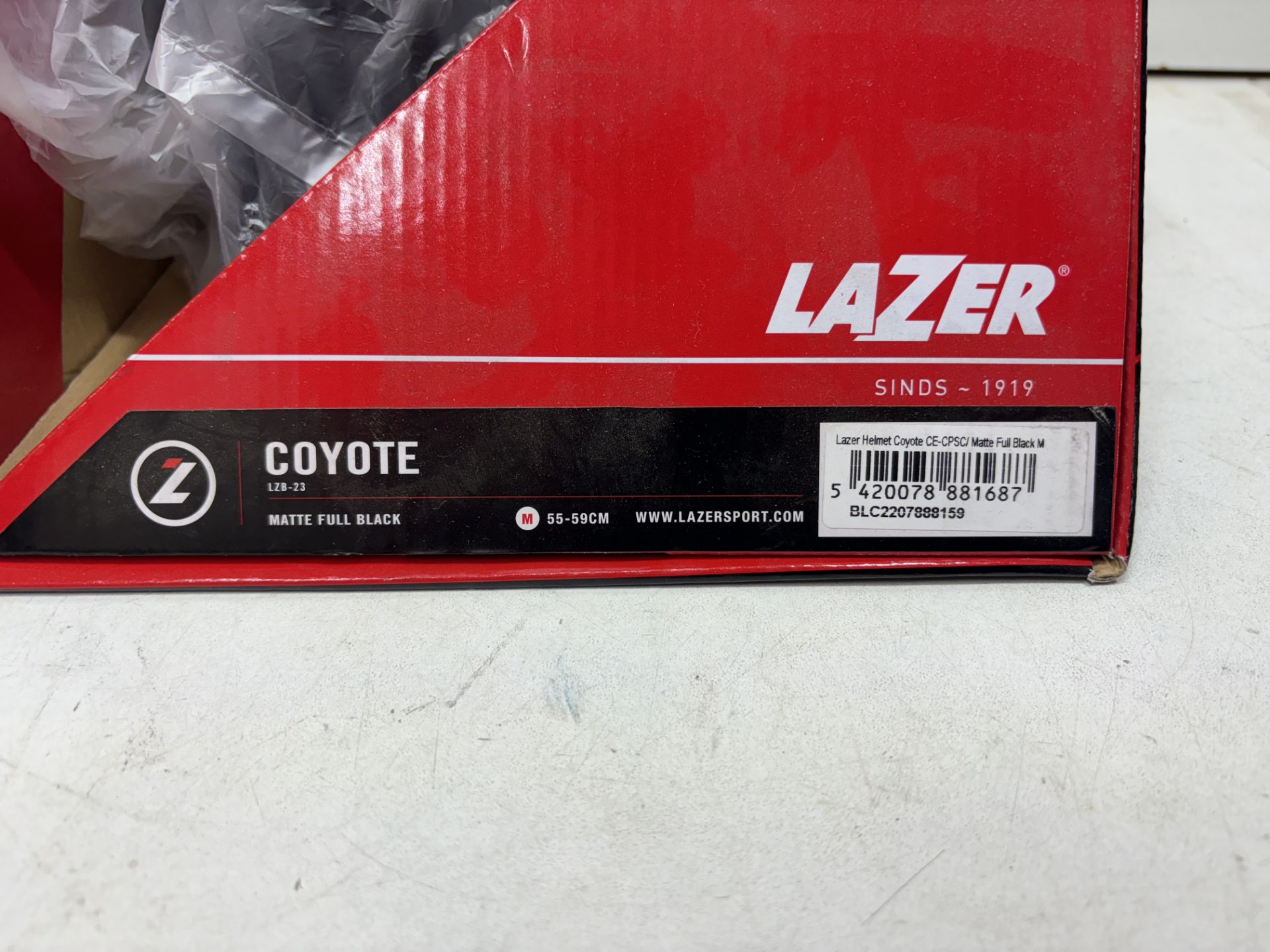 Lazer Coyote MTB Helmet, Size M (55-59cm) - Matte Full Black - Image 3 of 3