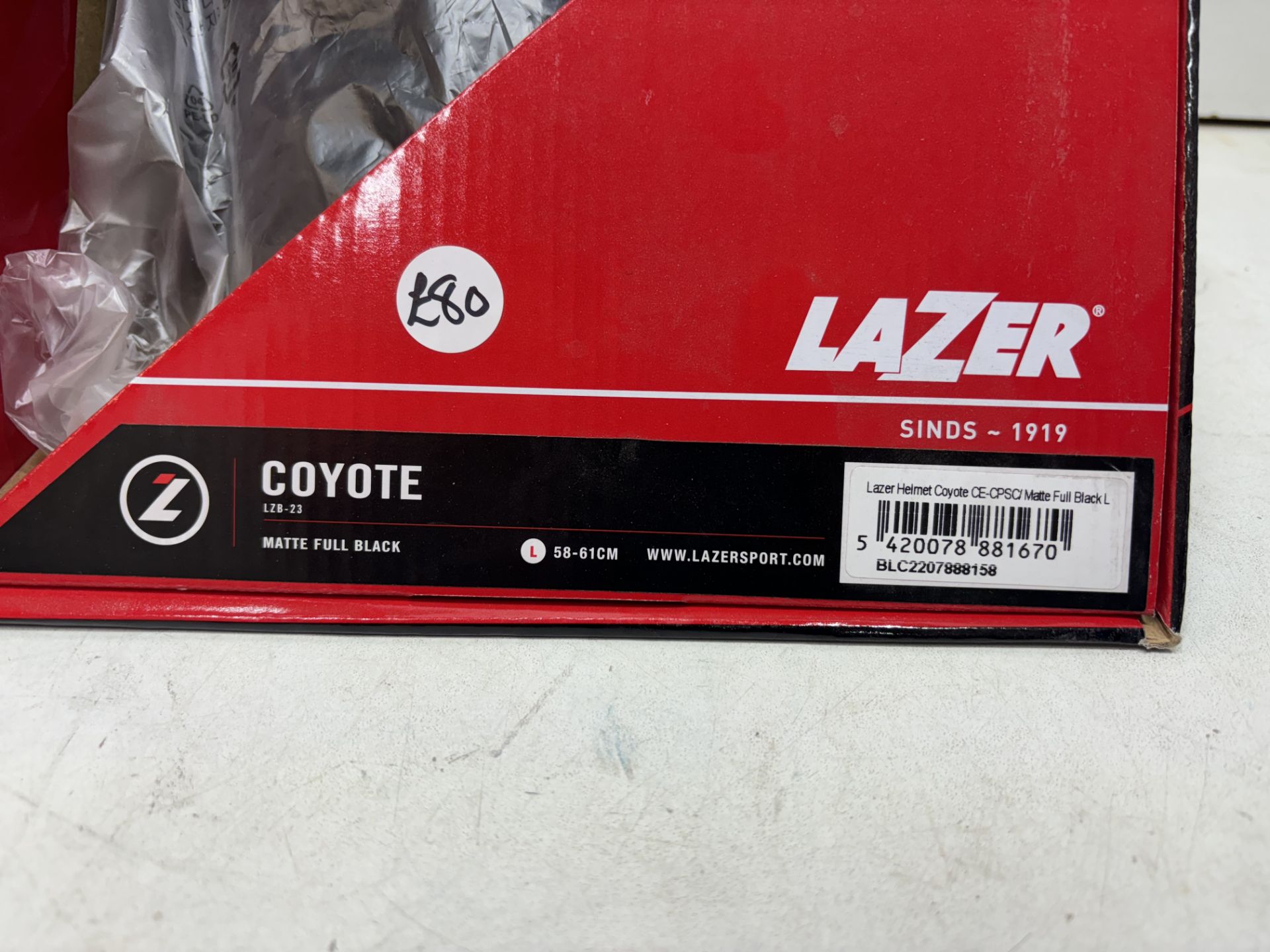 Lazer Coyote MTB Helmet, Size L (58-61cm) - matte black - Image 3 of 3
