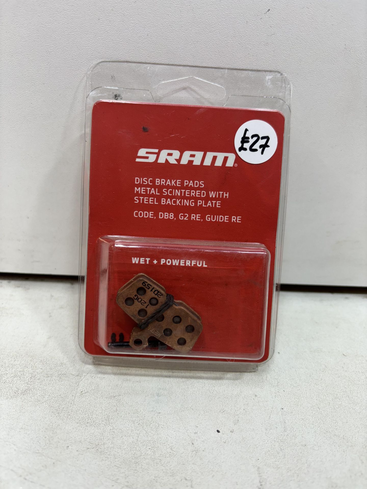 4 x SRAM Disc Brake Pads, Metal Scintered With Steel Backing Plate