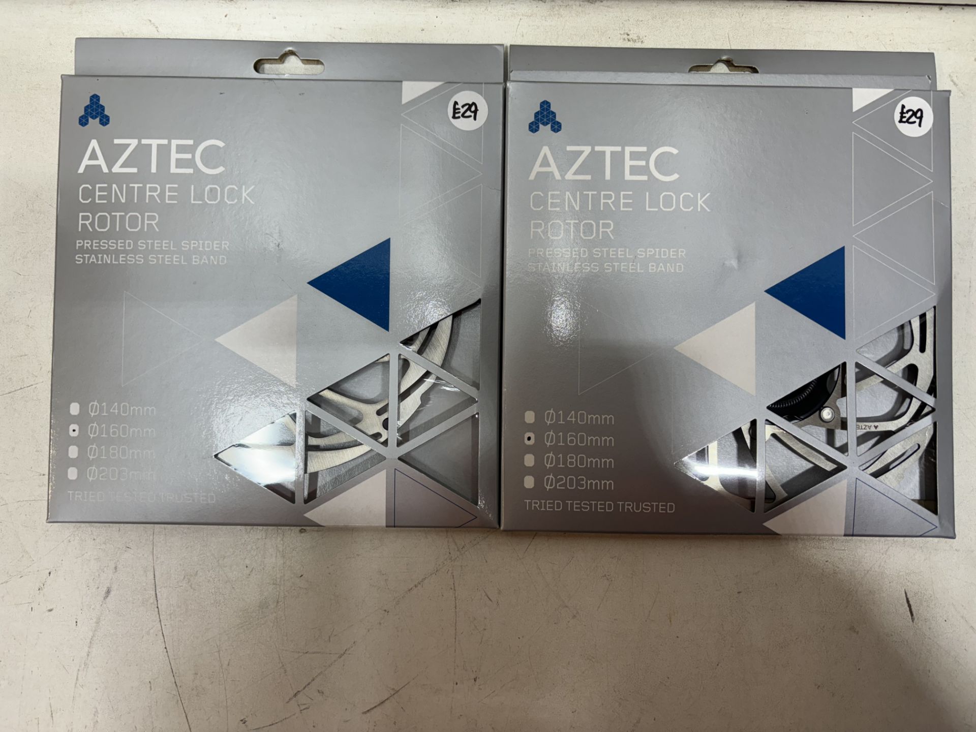 2 x Aztec Stainless steel fixed Centre-Lock disc rotors, 160 mm - Image 2 of 4