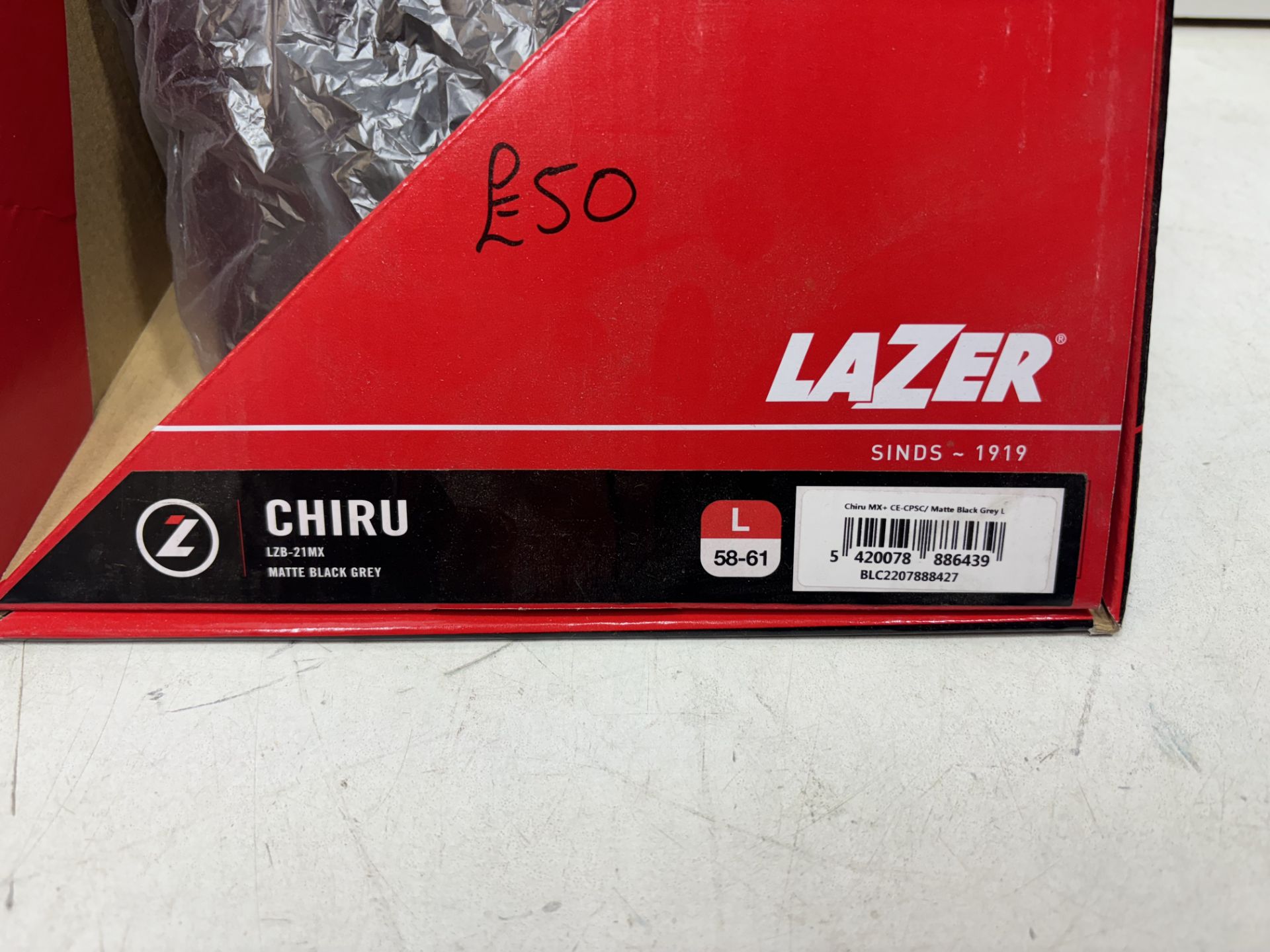 Lazer Chiru MTB Helmet, Size L (58-61cm) - Matte Black / Grey - Image 3 of 3
