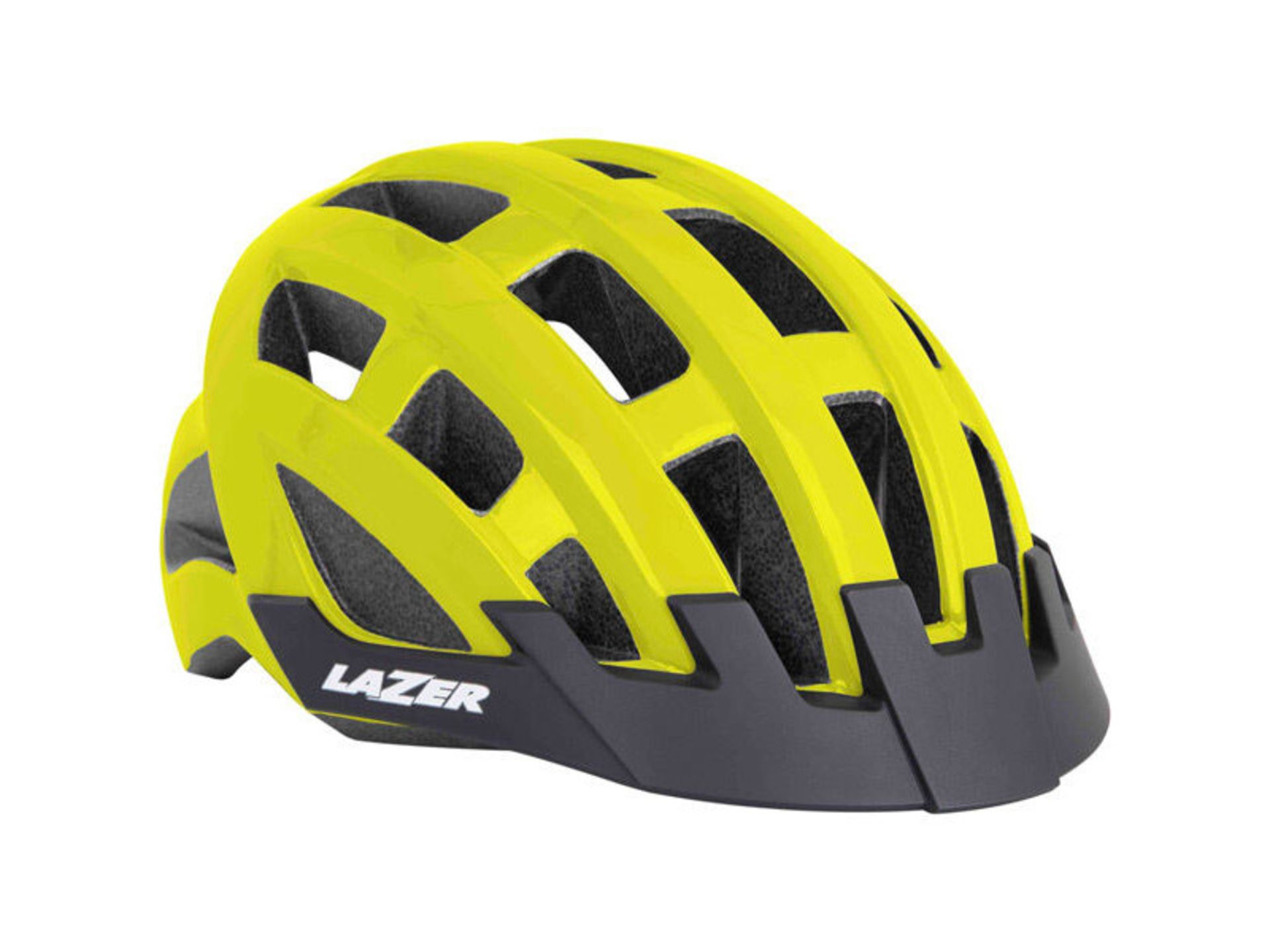 Lazer Men's Compact Cycling Flash Yellow Helmet, Uni Size 54-61cm