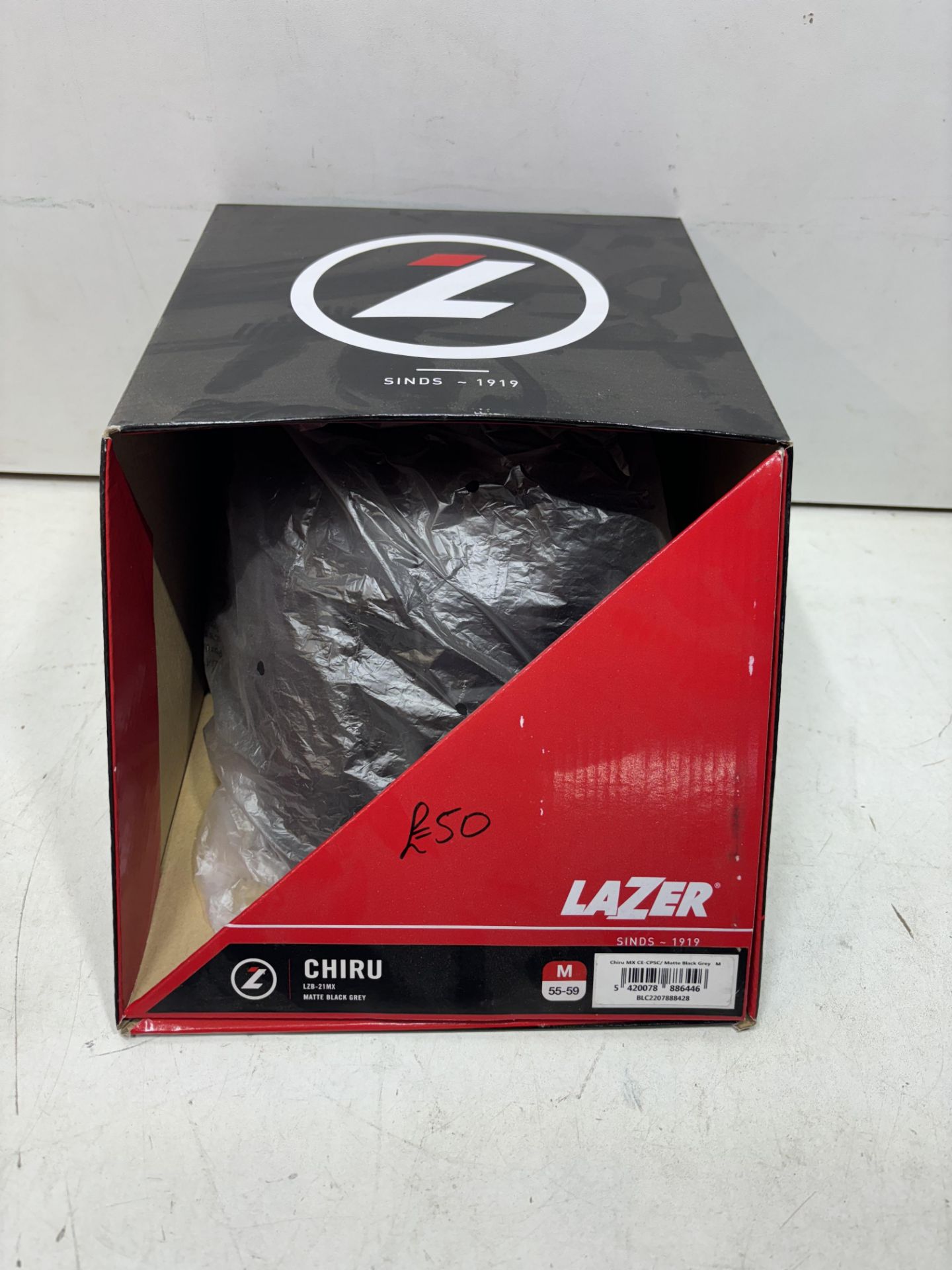 Lazer Chiru MTB Helmet, Size M (55-59cm) - Matte Black / Grey - Image 2 of 3