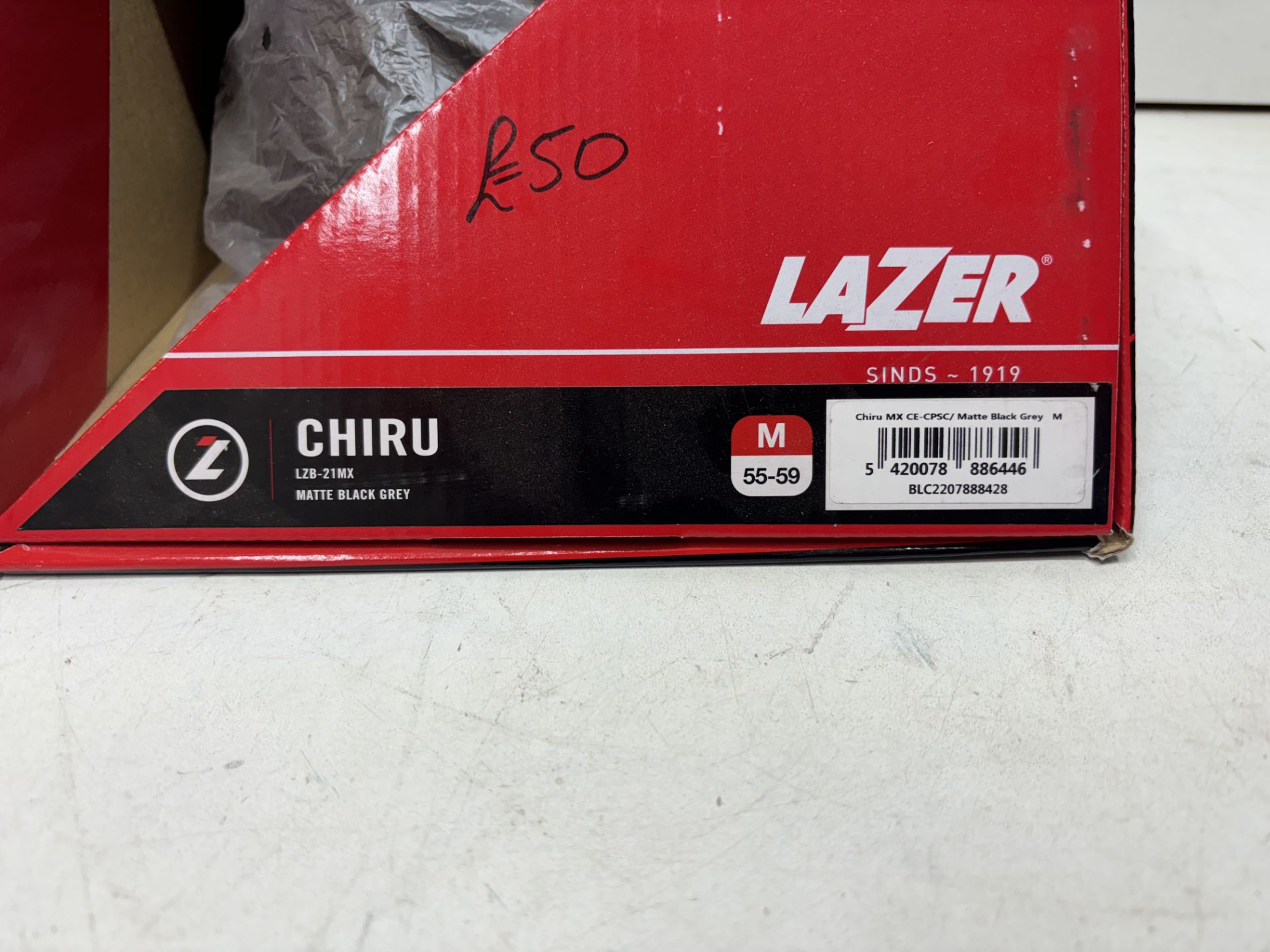 Lazer Chiru MTB Helmet, Size M (55-59cm) - Matte Black / Grey - Image 3 of 3