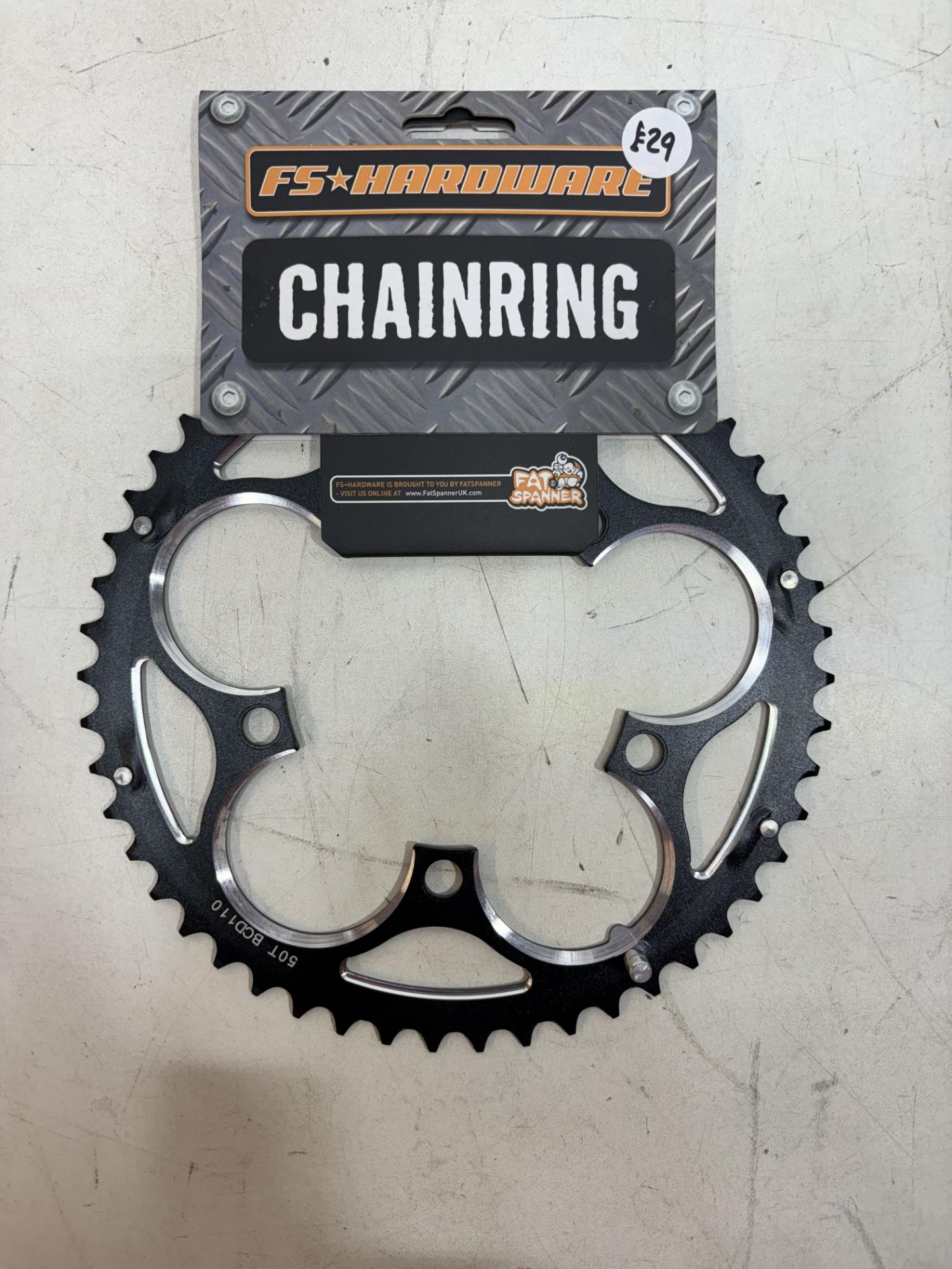 4 x FAT SPANNER 110 BCD 50 Teeth Chainrings - Image 2 of 2