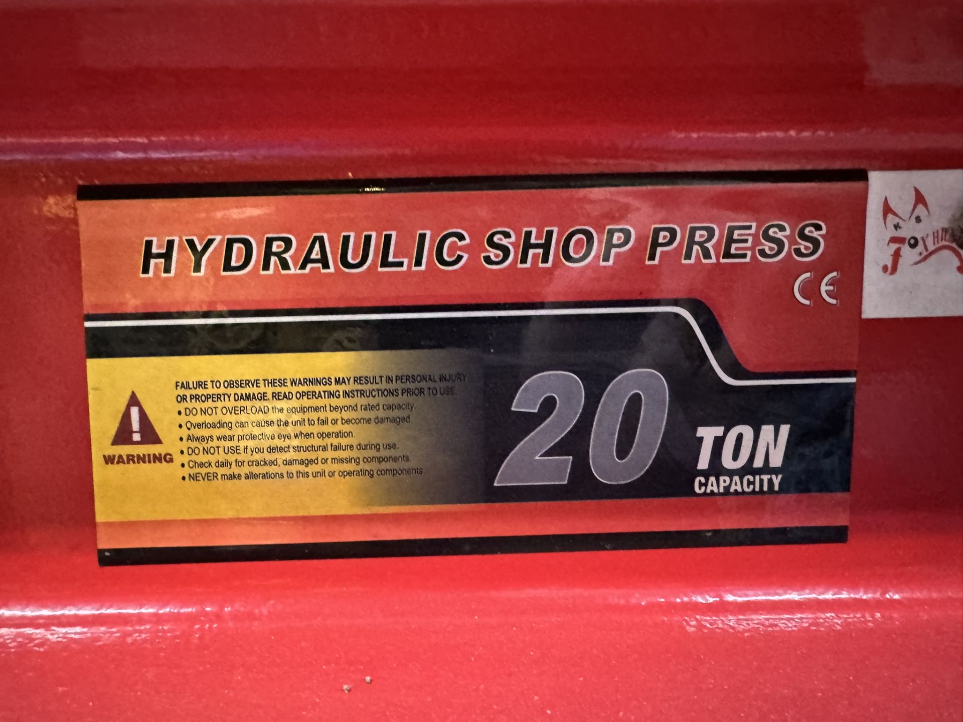 KMD ZD06201 20 Tonne Floor Standing Hydraulic Press - Image 5 of 7
