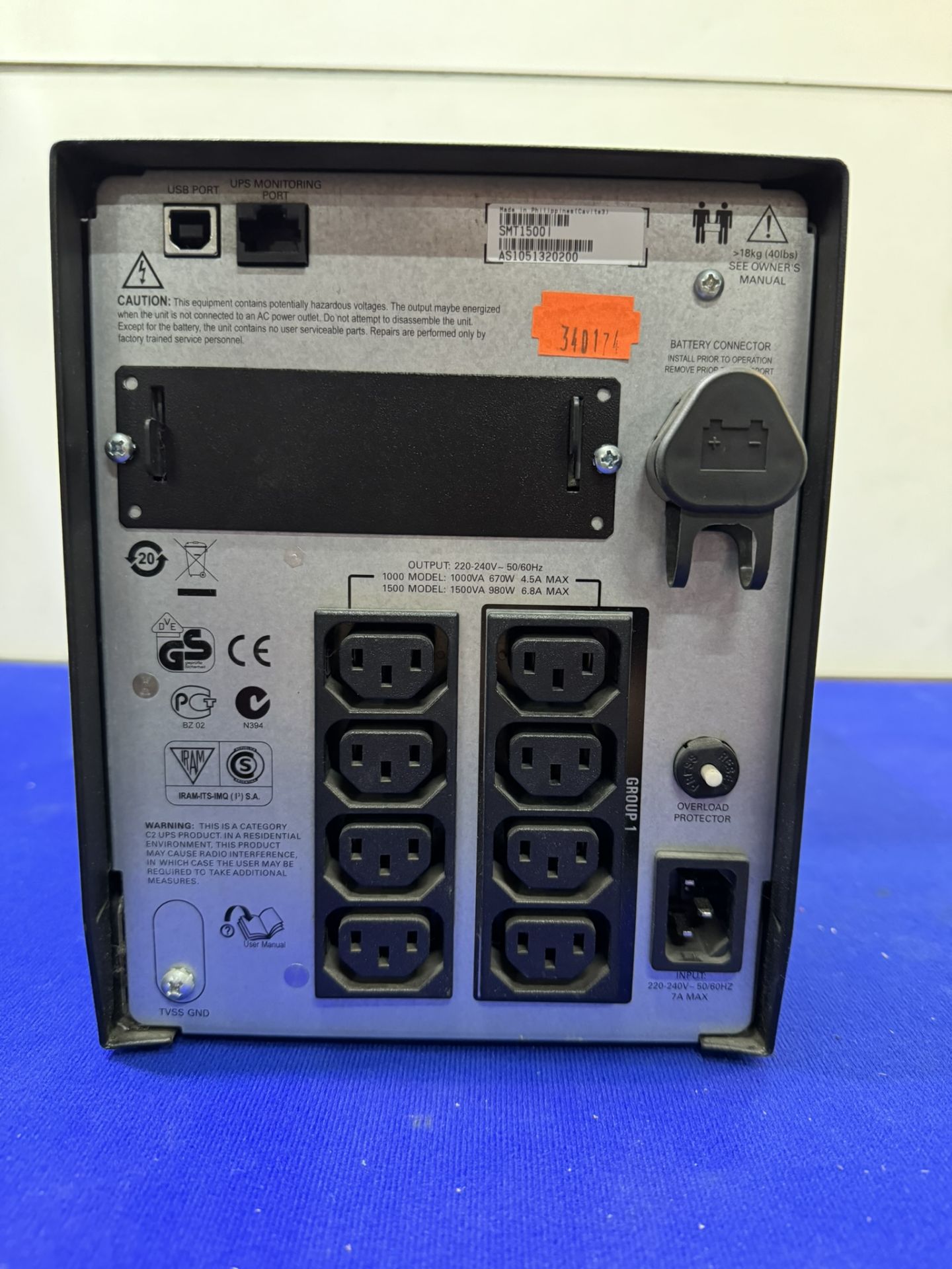APC Smart-Ups 1500 Server Back Up Battery - Image 4 of 4