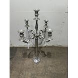 5 Stick Silver Effect Candle Holder