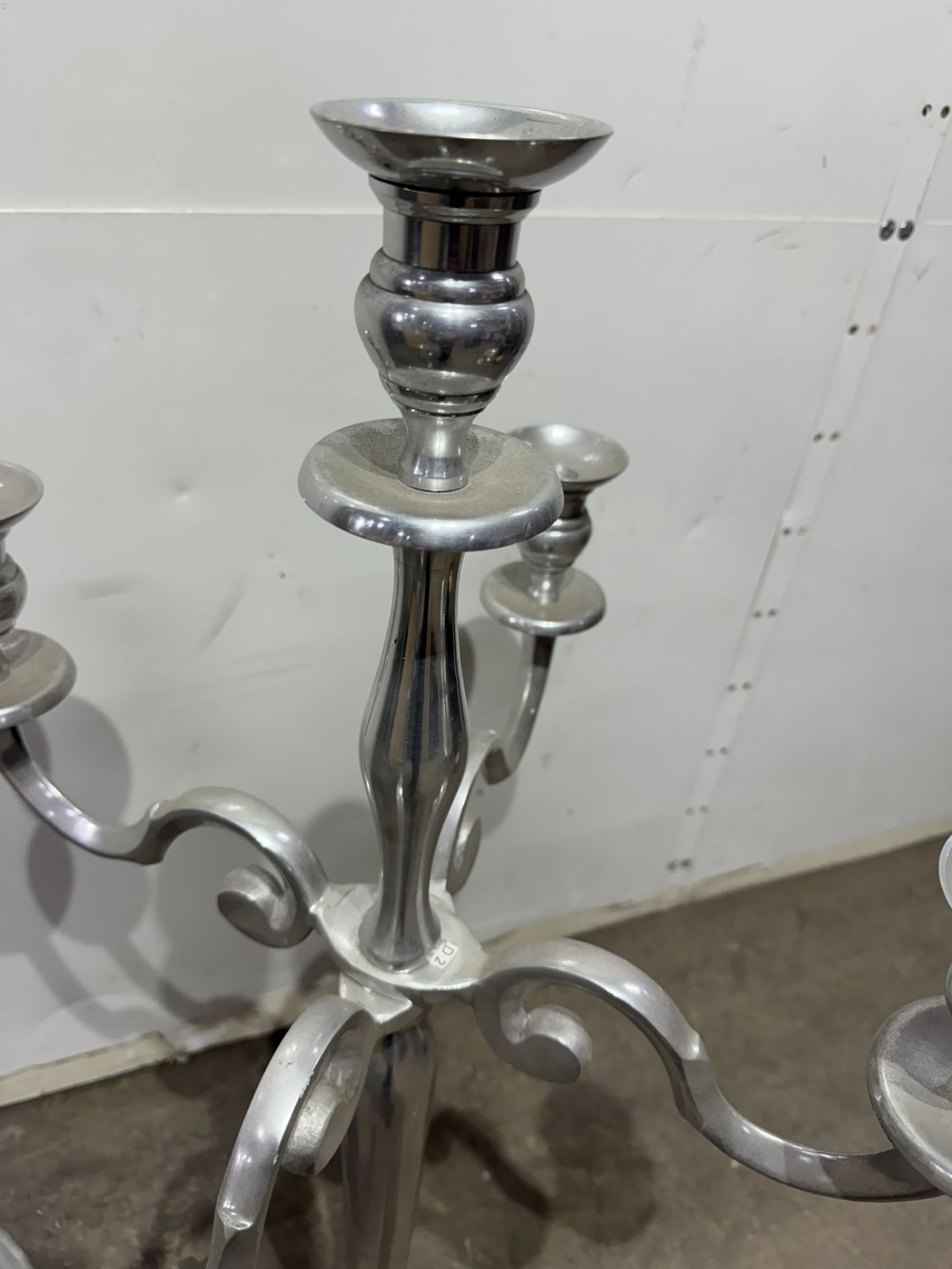 5 Stick Silver Effect Candle Holder - Image 4 of 4