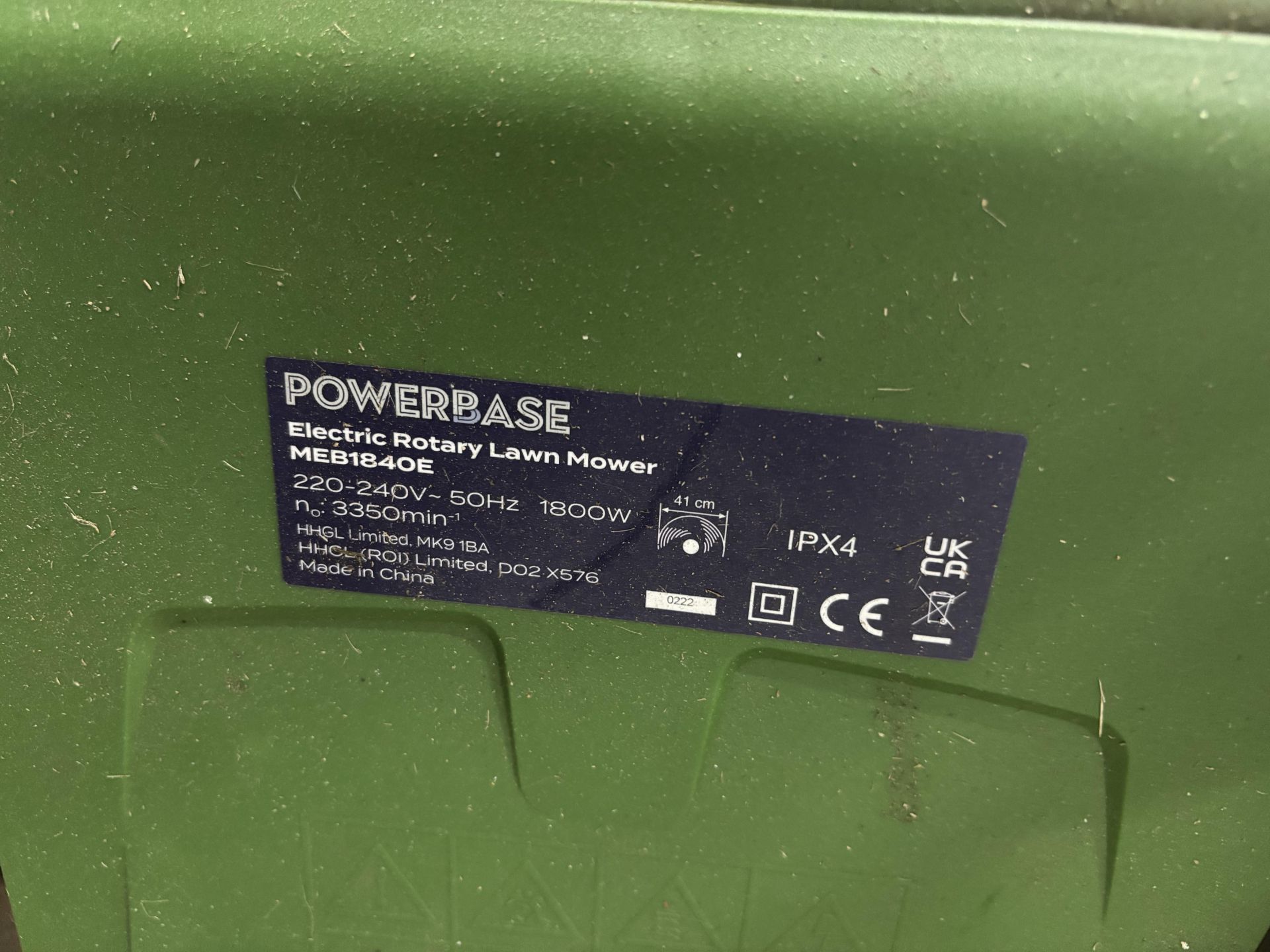 Homebase MEB1840E Powerbase 1800W Electric Lawn Mower, 41cm - Bild 6 aus 8