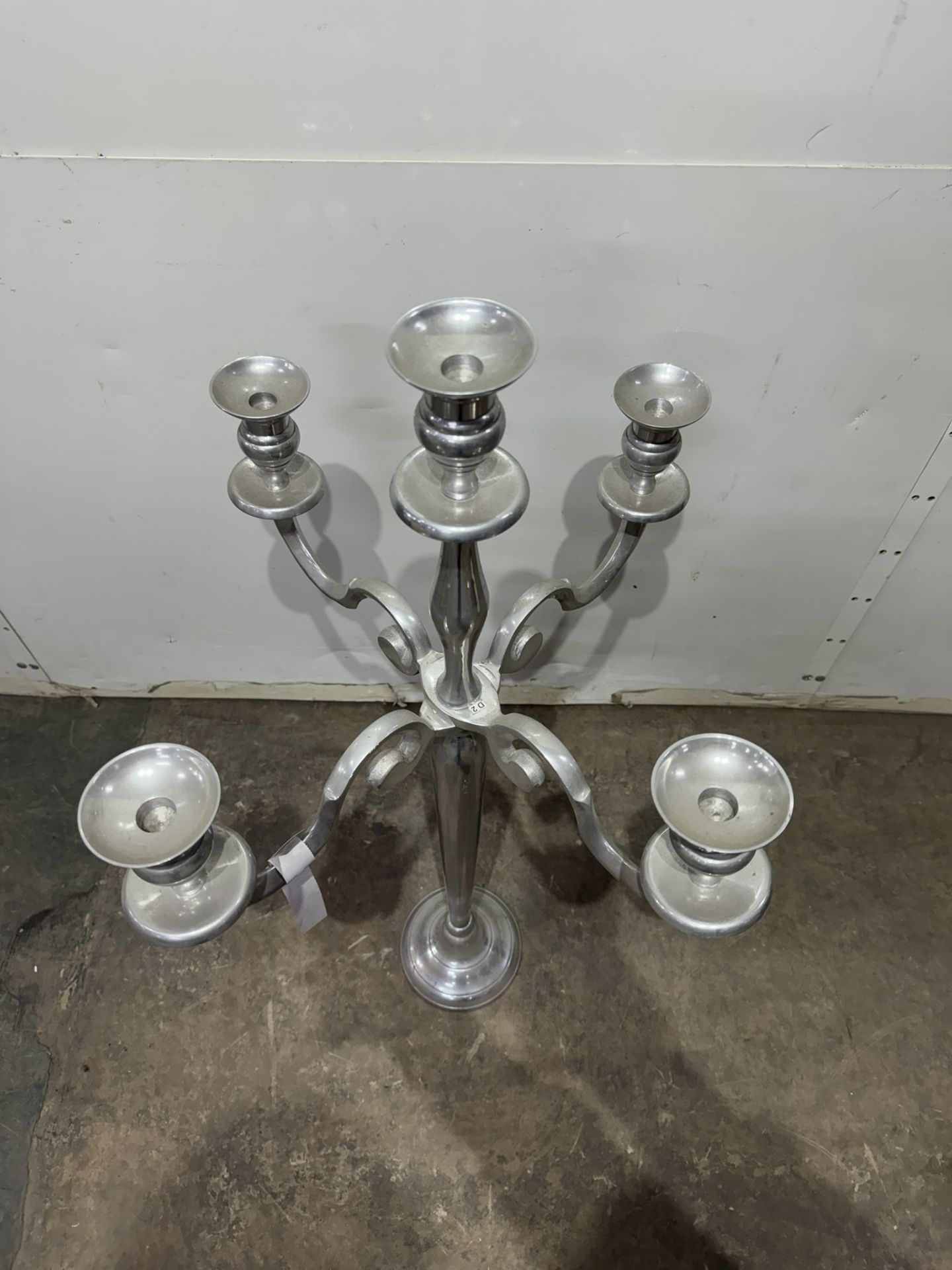 5 Stick Silver Effect Candle Holder - Image 2 of 4