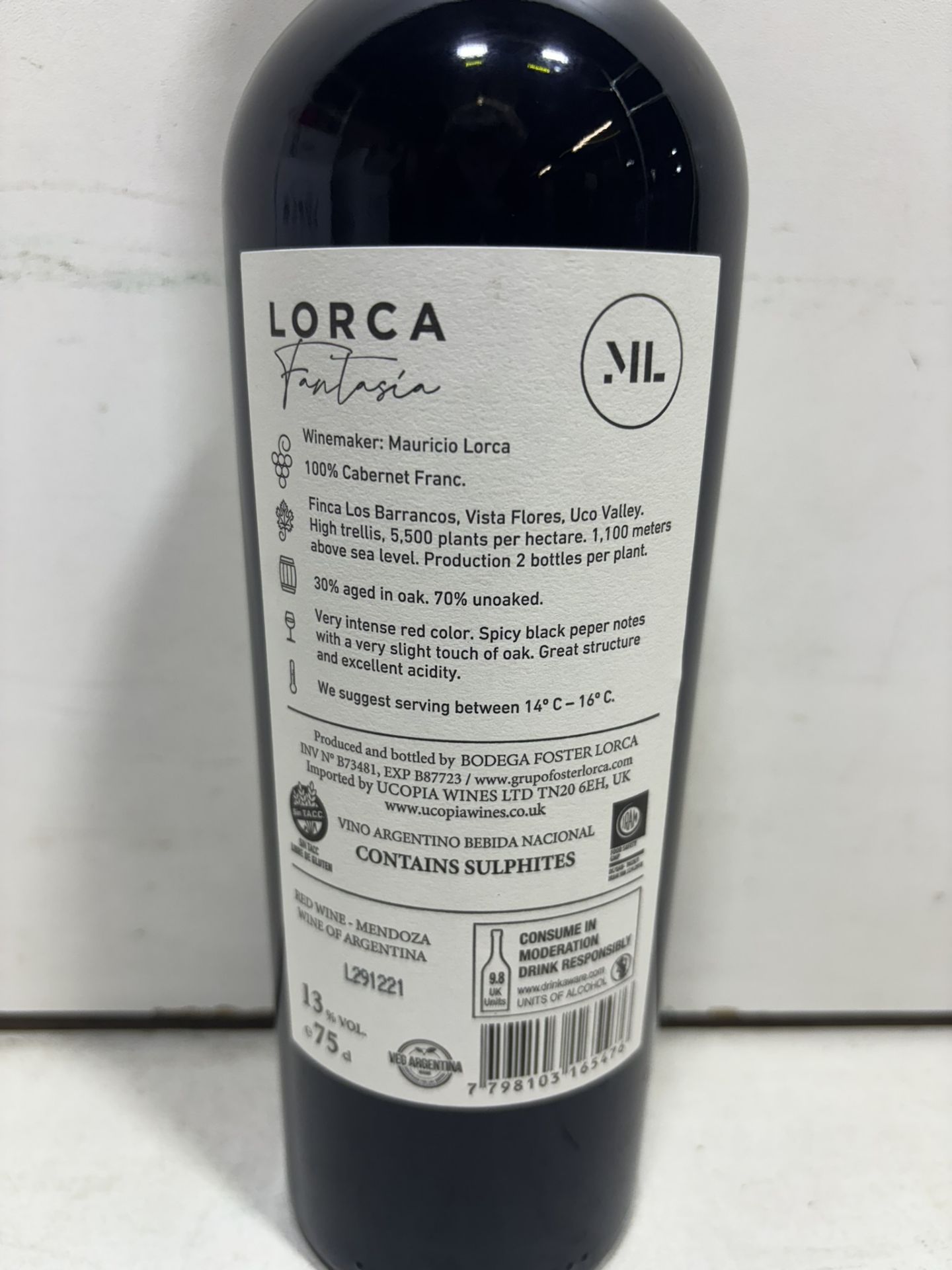 9 X Bottles Of Mauricio Lorca Fantasia Cabernet Franc 2021 75Cl, Red Wine - Bild 3 aus 4