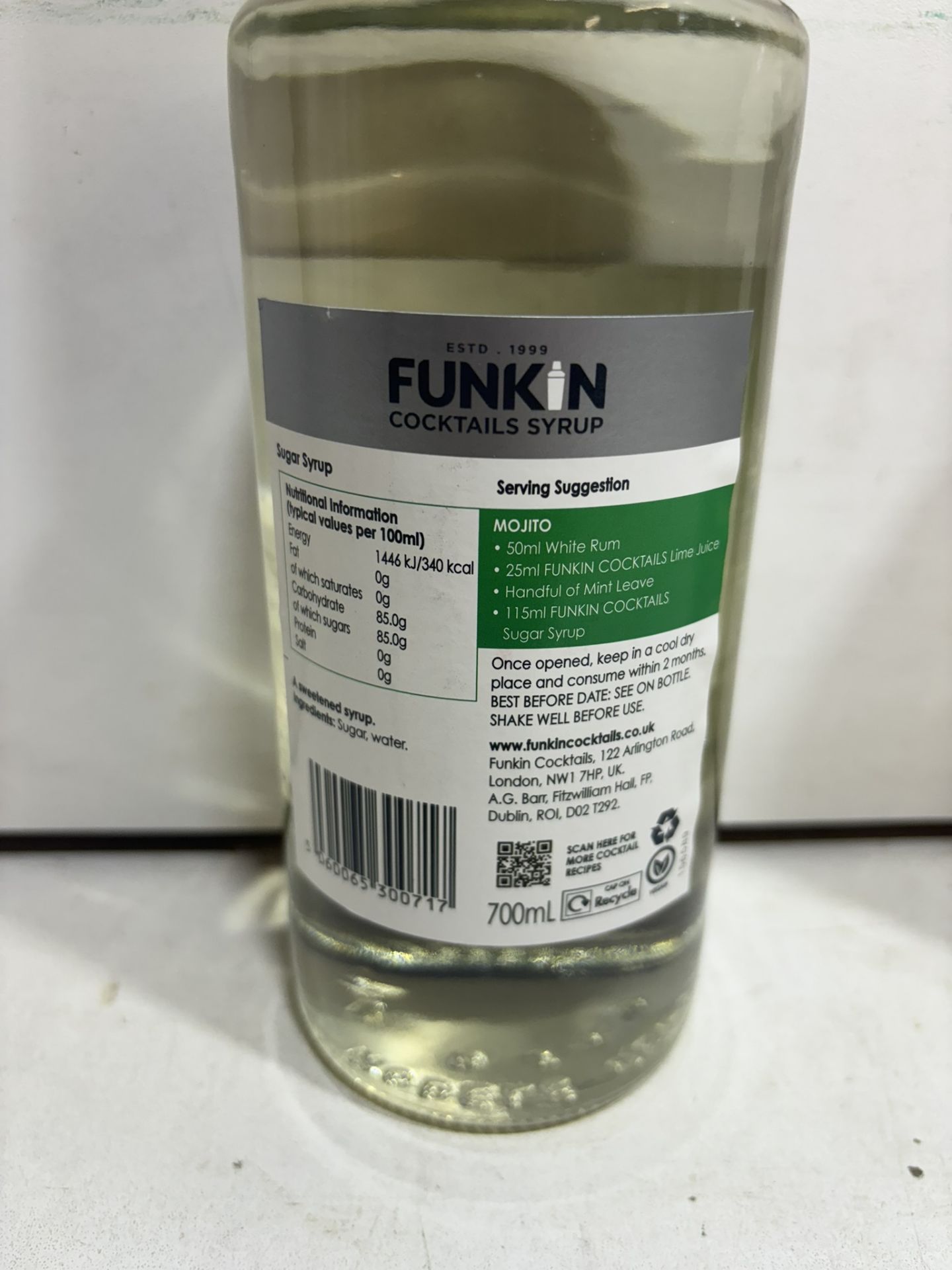 2 X Bottles Of Funkinpro Cocktail Syrup Sugar Cane 700Ml - Image 2 of 2
