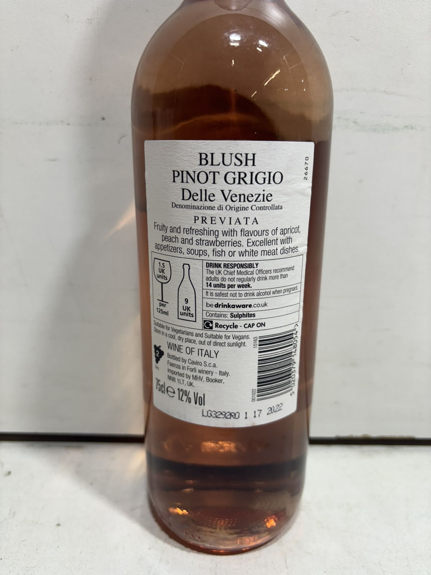 2 X Bottles Of Previata Blush Pinot Grigio Delle Venezie 75Cl - Image 3 of 3