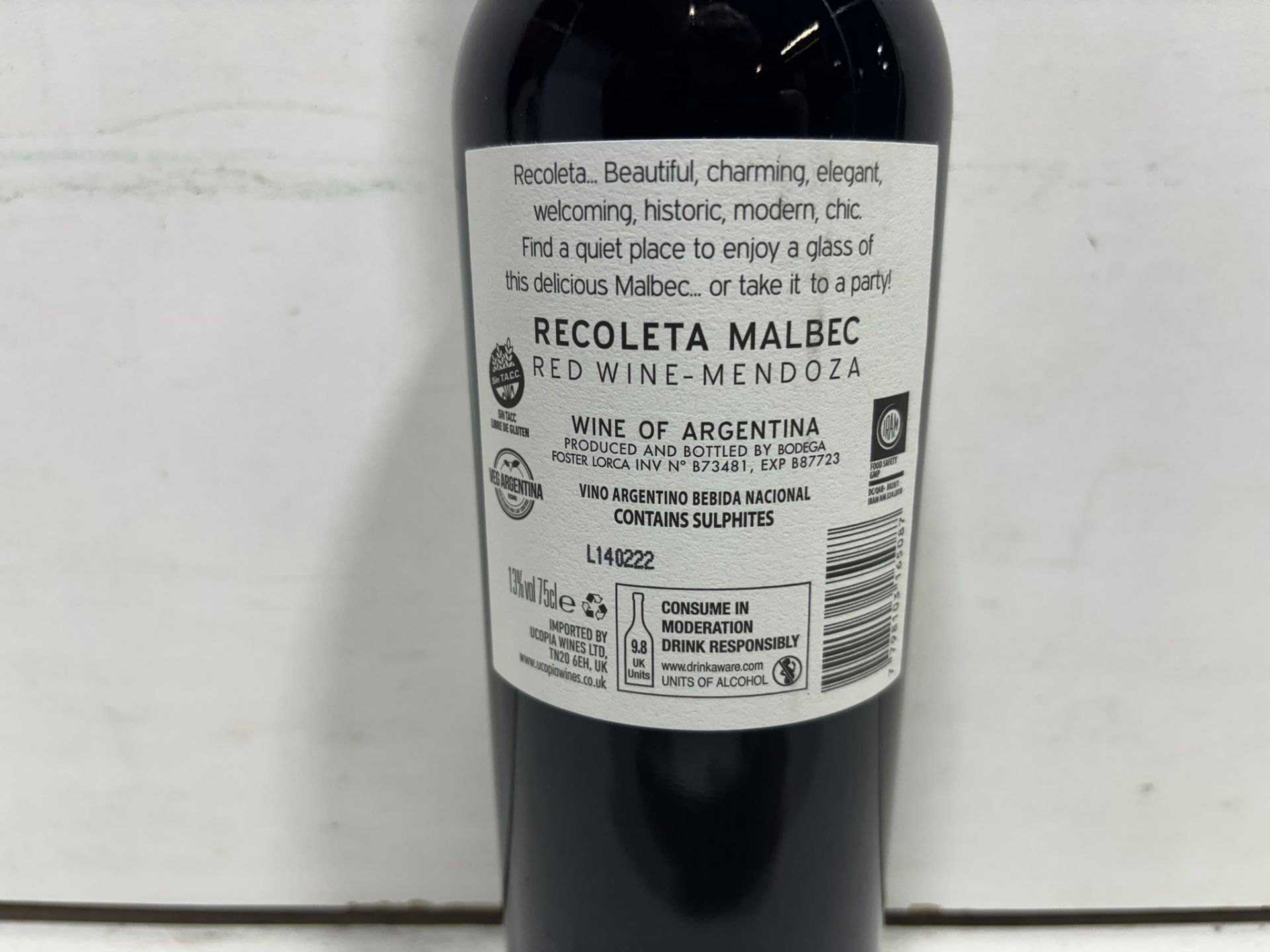 9 X Bottles Of Recoleta Malbec 2021 75Cl - Image 3 of 3