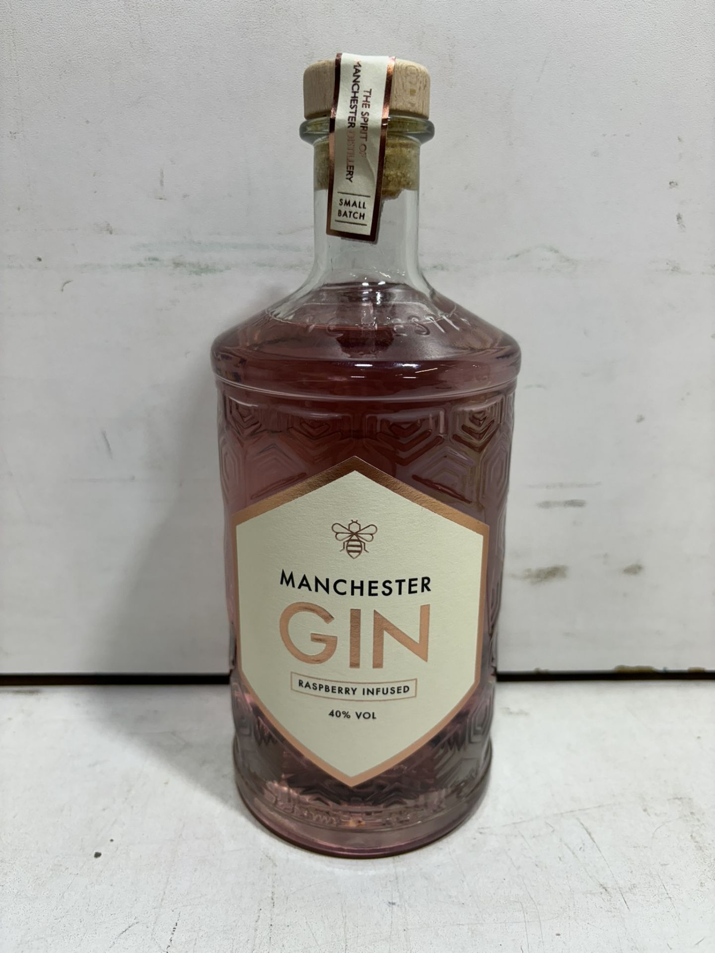 2 X Bottles Of Manchester Raspberry Infused Gin 70Cl