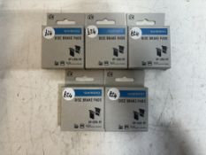 5 x Shimano BP-L05A-RF Resin Disc Brake Pads W/ Fins
