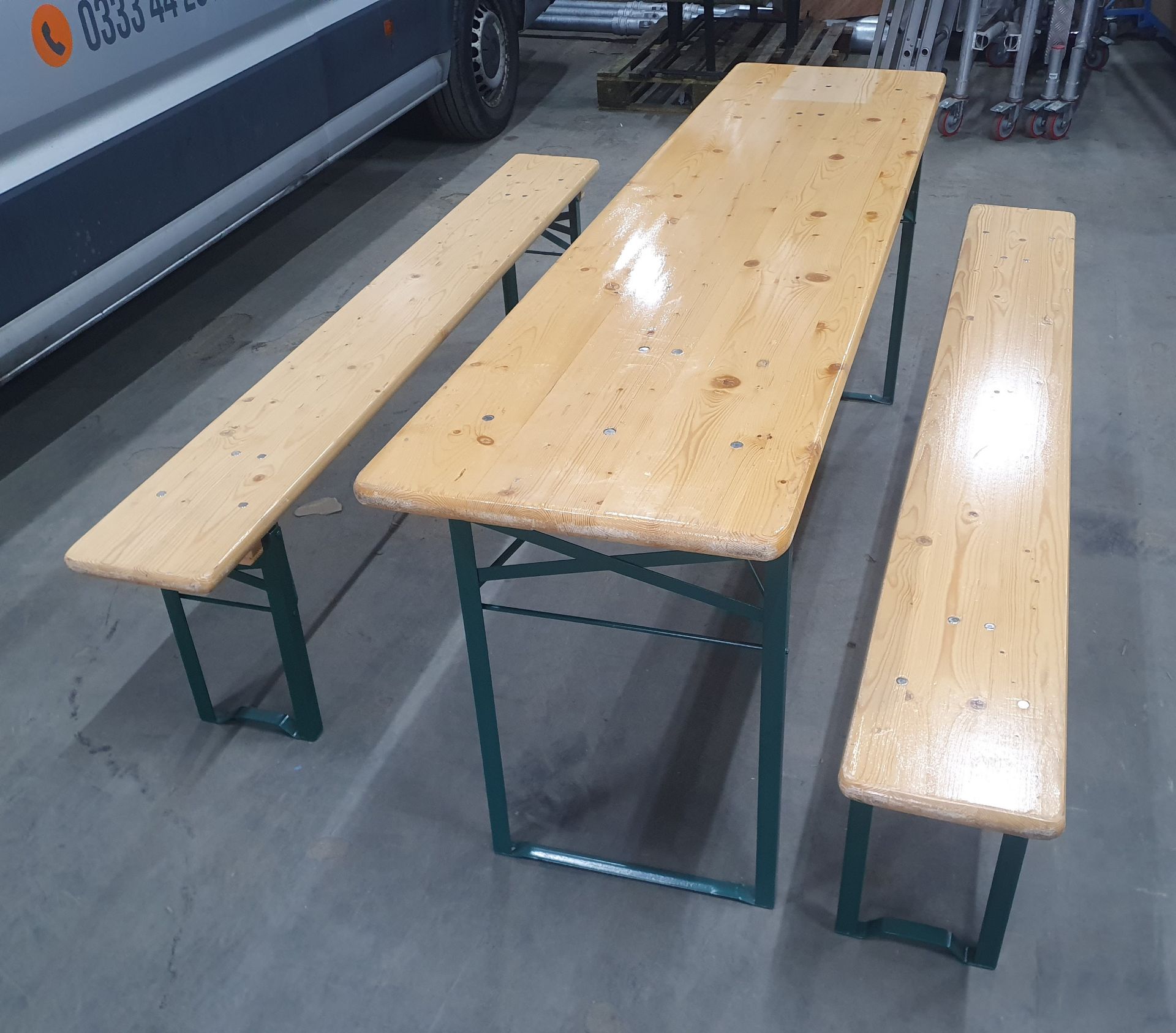 3 Piece Folding Beer Table Bench Set