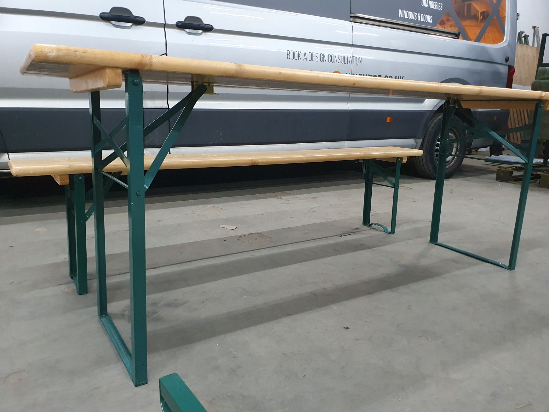 3 Piece Folding Beer Table Bench Set - Image 8 of 10