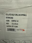 2 x Boxes Of evolution CDWFDZ.45 Collated Self Drilling Drywall Screws | 10,000 Pcs Per Box