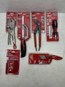 16 x Various Milwaukee Hand Tools - As Pictured