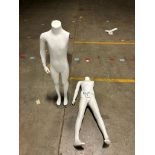 2x MANNEQUINS RETAIL SHOP DISPLAY ADULT CHILD STANDING MANNEQUIN TAILORS DUMMIES