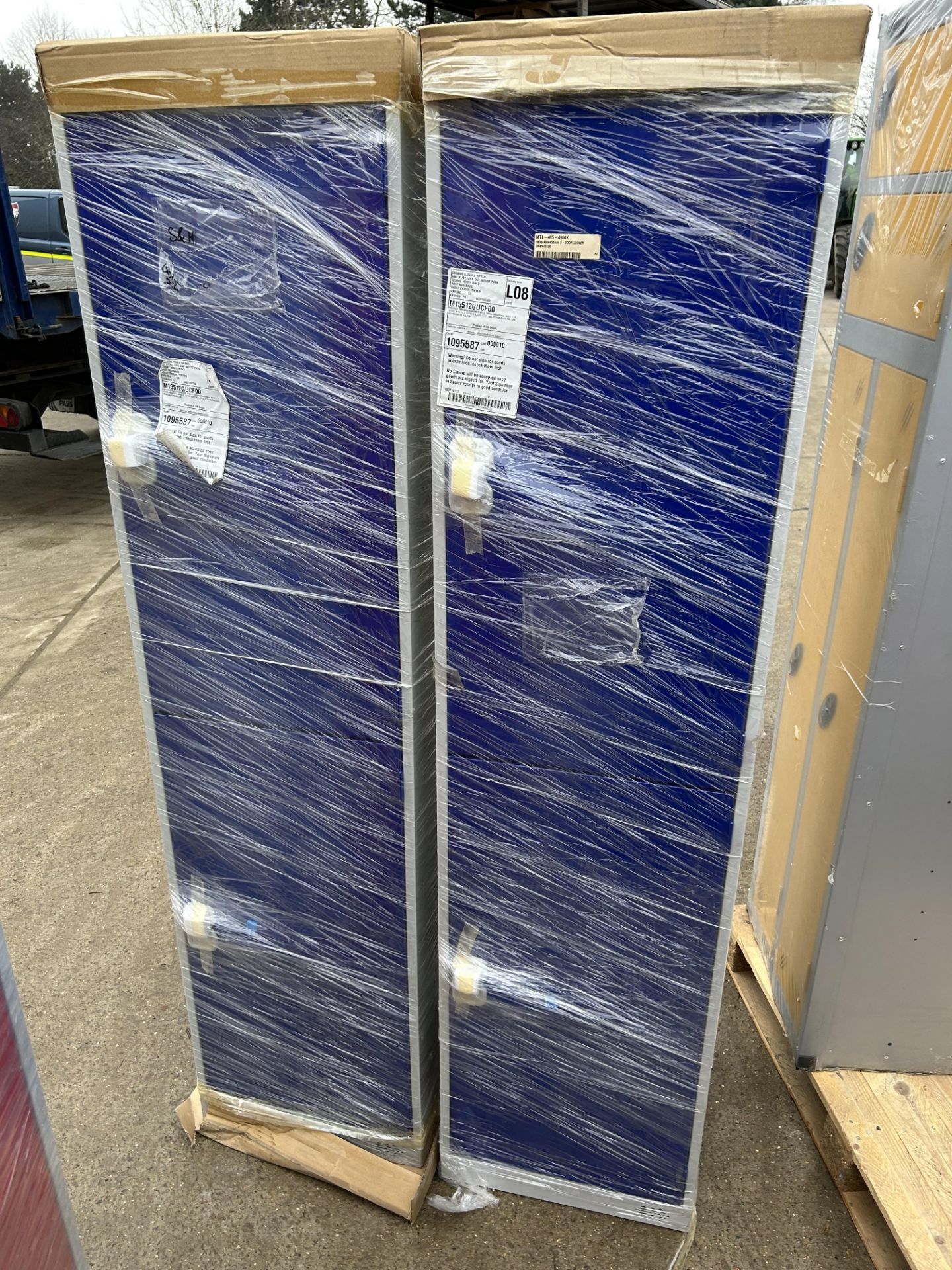 2x MATLOCK 2-DOOR LOCKERS - BLUE - 1800x450x450mm BRAND NEW - Image 2 of 2