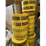 11x UTILITAPE CAUTION GAS MAINS BELOW YELLOW BLACK TAPES - EACH TAPE ROLL 365M x 150mm RRP £270