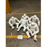 5x MANNEQUINS RETAIL SHOP DISPLAY BABY CHILD SITTING MANNEQUIN TAILORS DUMMIES