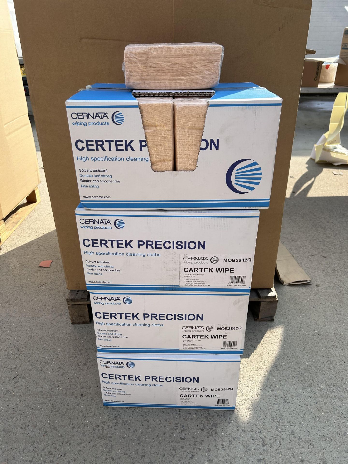 4x CTNS CERTEK PRECISION HIGH SPEC CLEANING JANITORIAL CLOTHS BRAND NEW