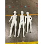 3x MANNEQUINS RETAIL SHOP DISPLAY CHILD STANDING MANNEQUIN TAILORS DUMMIES