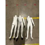 3x MANNEQUINS RETAIL SHOP DISPLAY ADULT CHILD STANDING MANNEQUIN TAILORS DUMMIES