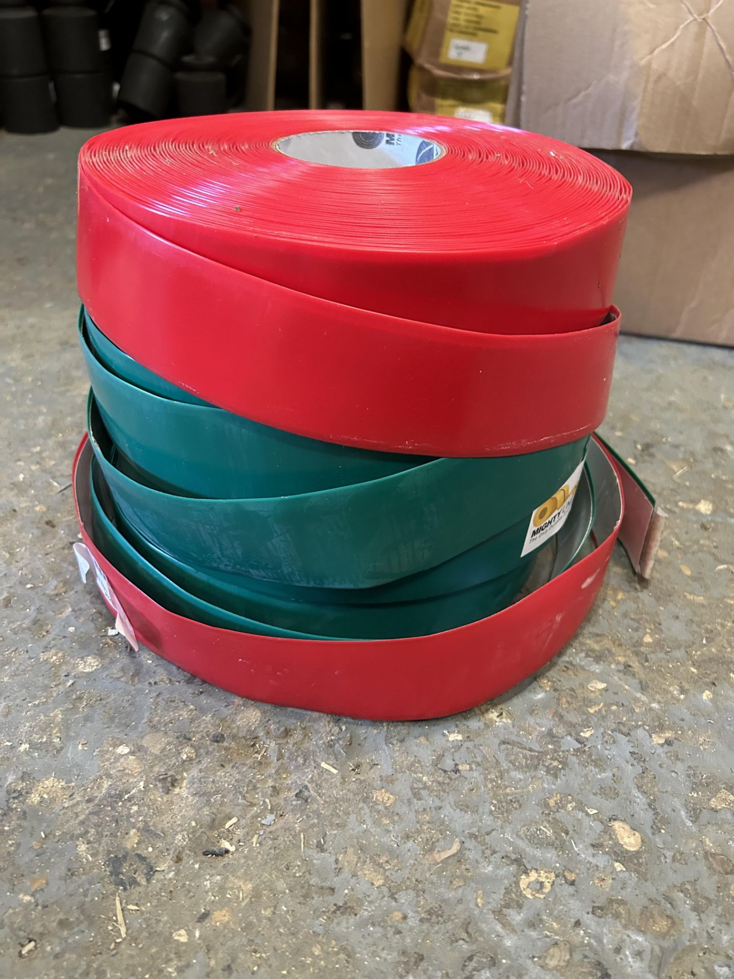 4x MIGHTYLINE DOUBLE COATED 2" TAPE - 3x GREEN, 1x RED - RRP £240