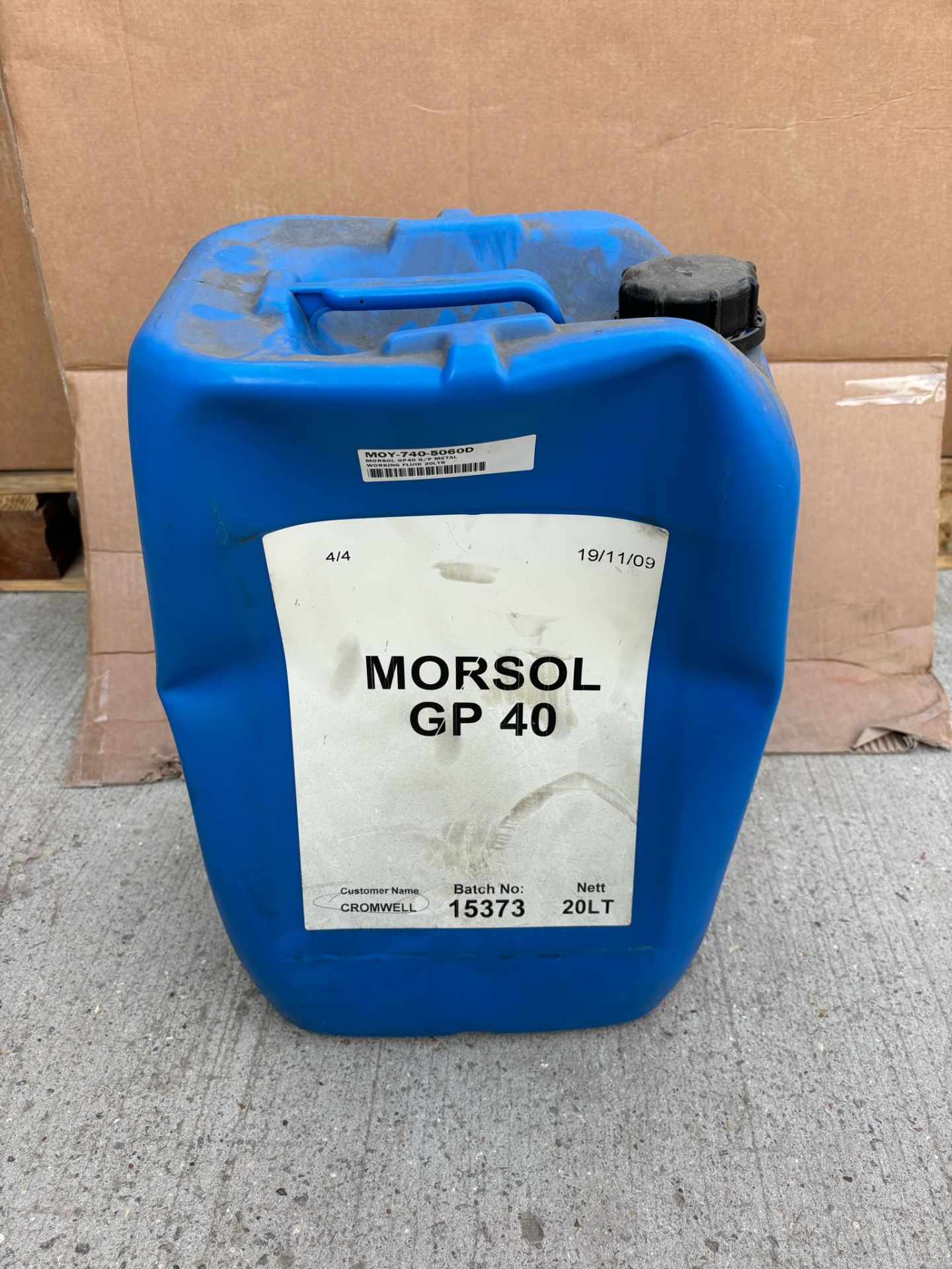 MORSOL GP 40 METAL WORKING FLUID - 20L RRP £100 CANNOT BE SHIPPED VIA ...