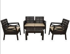 TRIPLE SEAT PATIO GARDEN SET WITH SOFA CHAIRS TABLE - NEW IN BOX