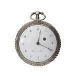 Aufwendig gefertigte silberne Taschenuhr signiert "Breguet a Paris", Repetition