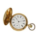 Taschenuhr: Schweizer 18K Goldsavonnette, Chronometer mit Ankerhemmung, ca. 1900