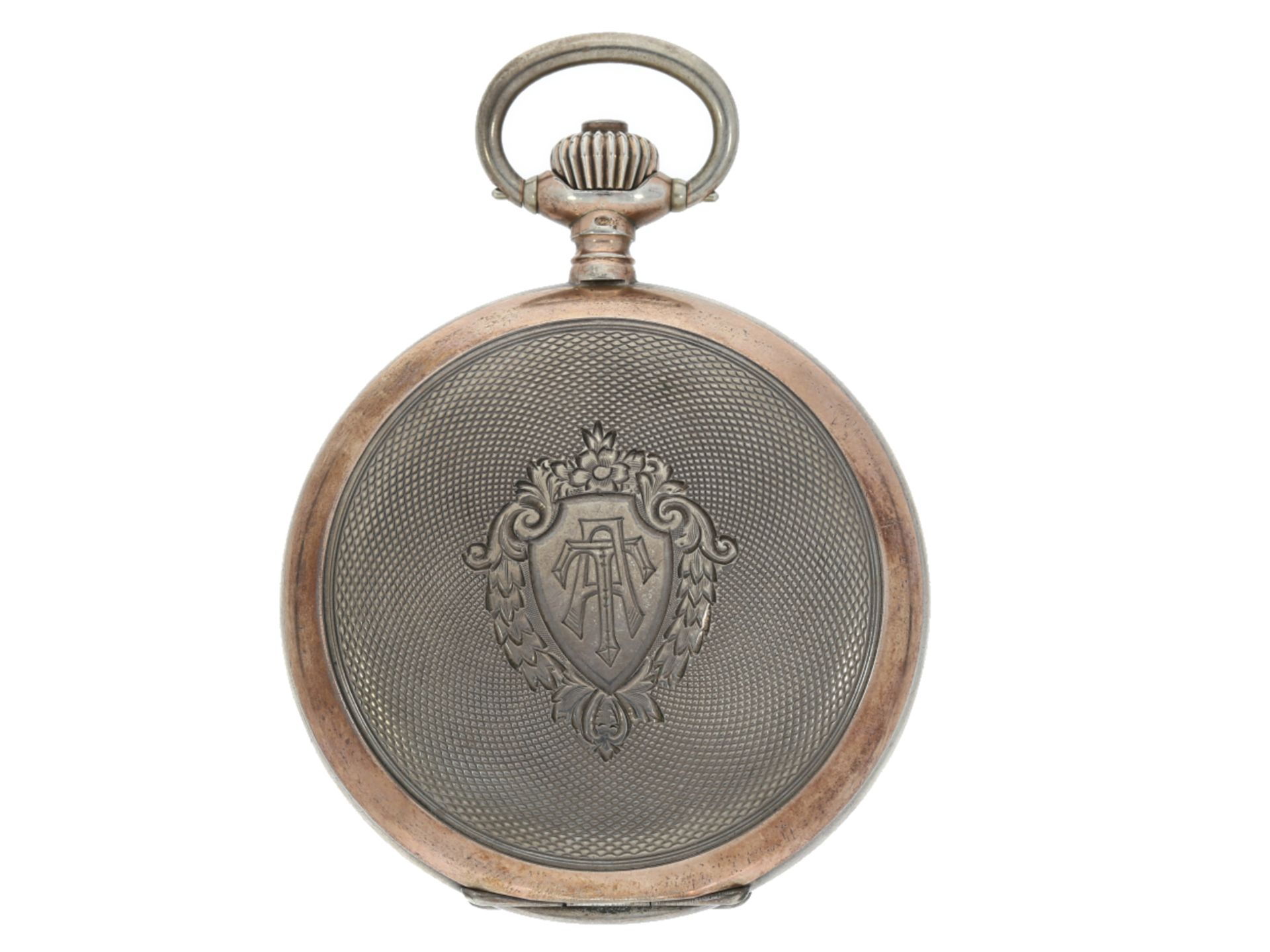 Taschenuhr: silberne Herrensavonette der Marke Omega, Ferd. Lehmann Altona, um 1900 - Image 2 of 4