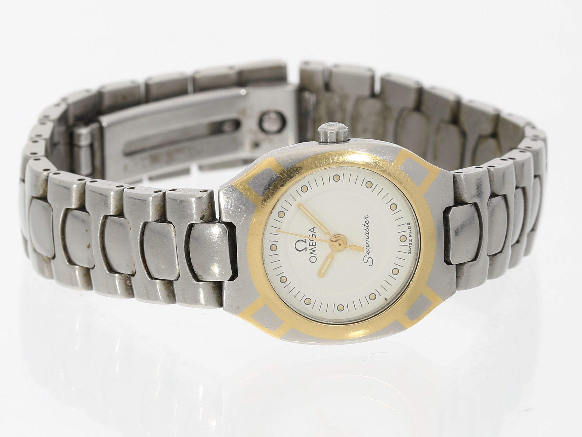 Armbanduhr: hochwertige Damenuhr, Omega Seamaster Titan/Gold - Image 2 of 2