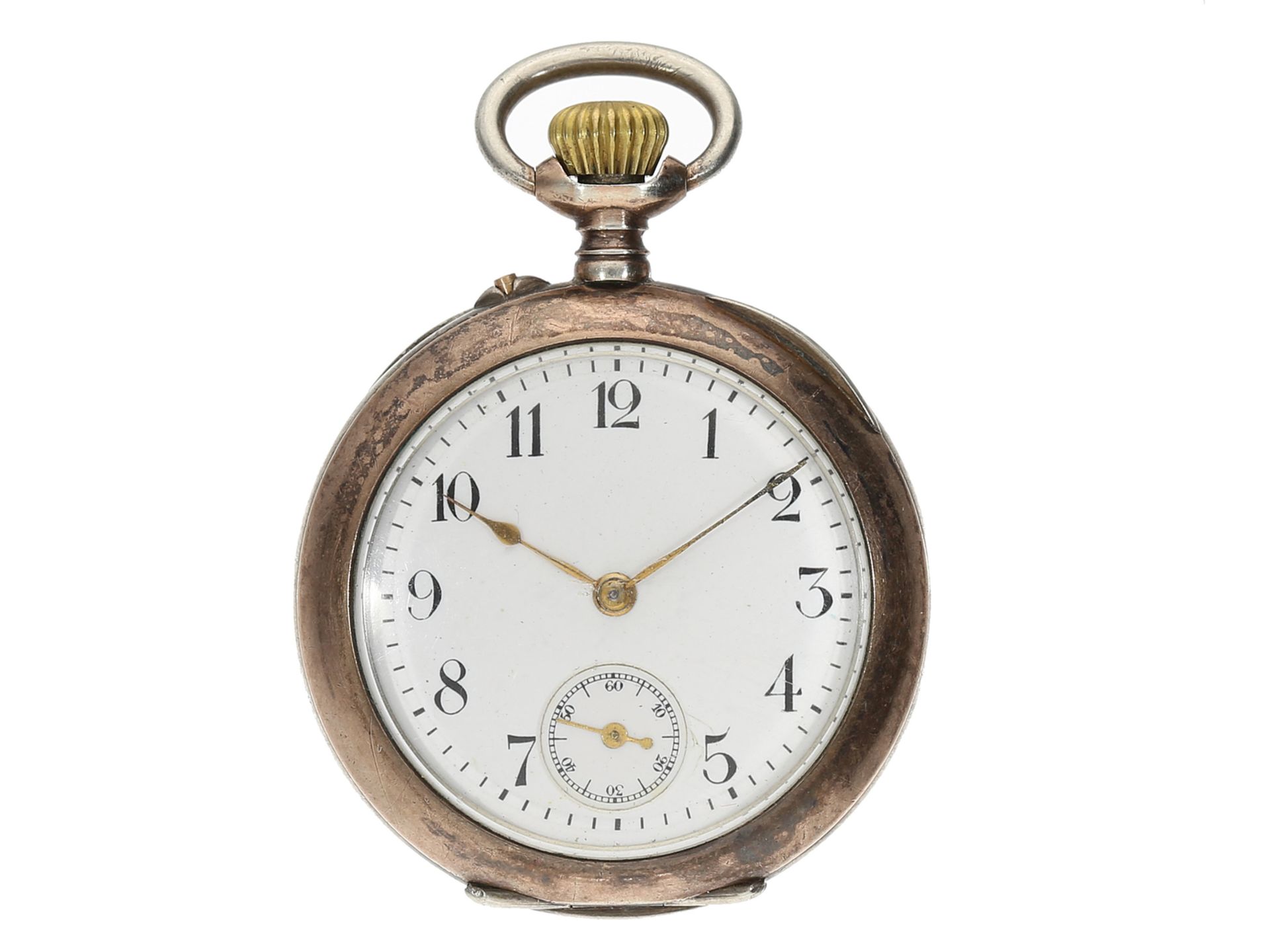 Silberne Schweizer Damen-Taschenuhr, Huguenin Frères & Co./Fabrique Niel, um 1910 - Bild 2 aus 3