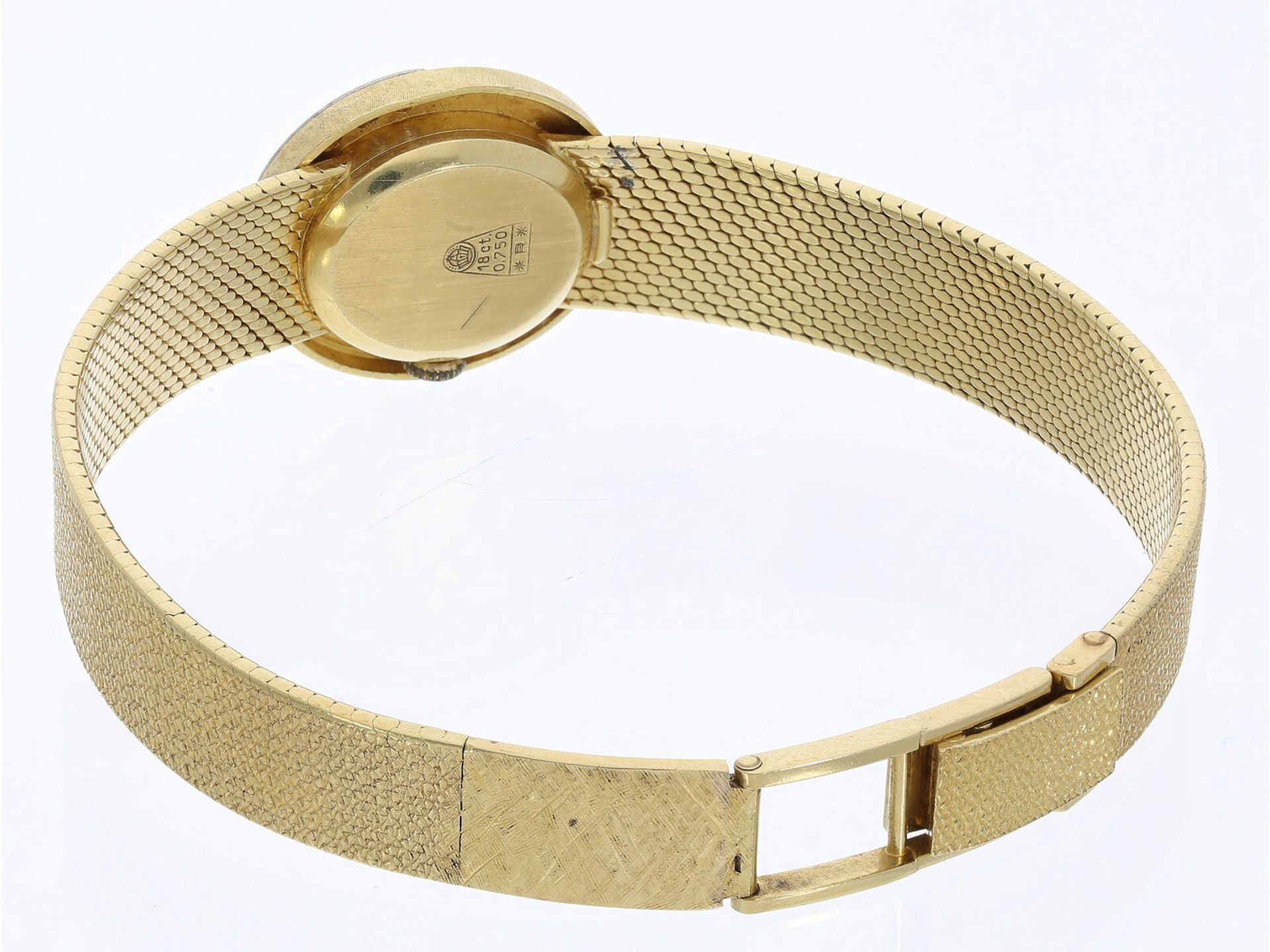 Armbanduhr: vintage Schmuckuhr in 18K Gold mit Diamantbesatz - Image 3 of 3