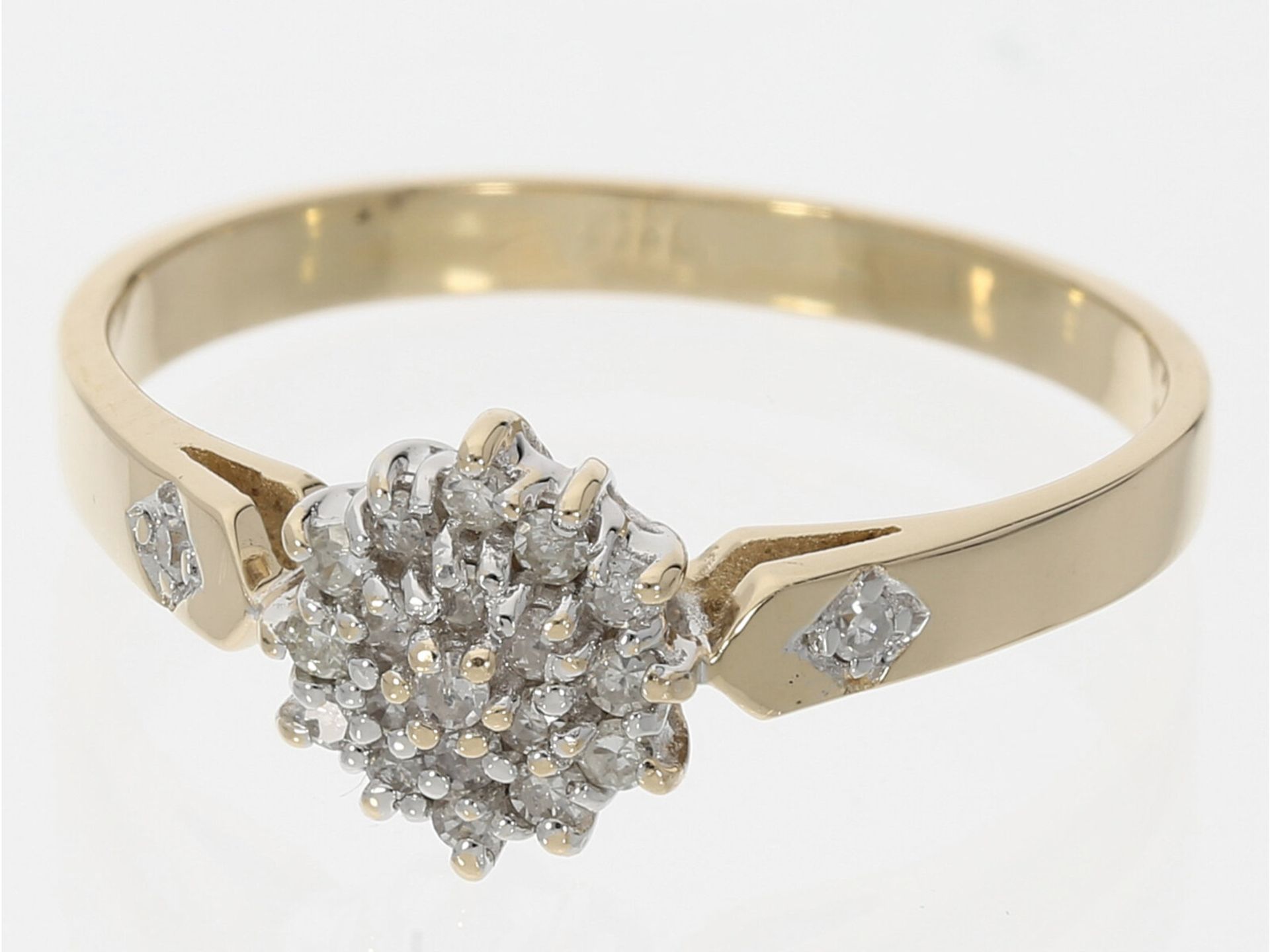 Ring: goldener Diamant-Blütenring - Image 2 of 2