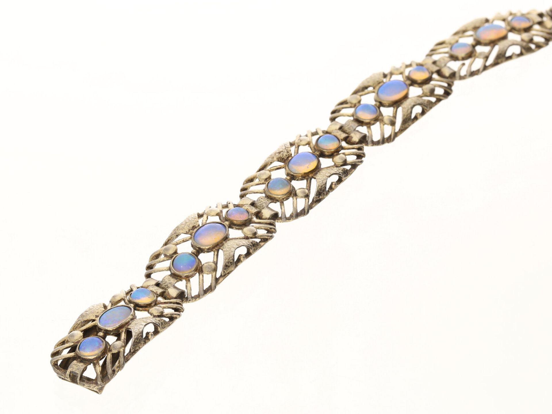 Silbernes vintage Armband mit Opalbesatz - Image 2 of 2