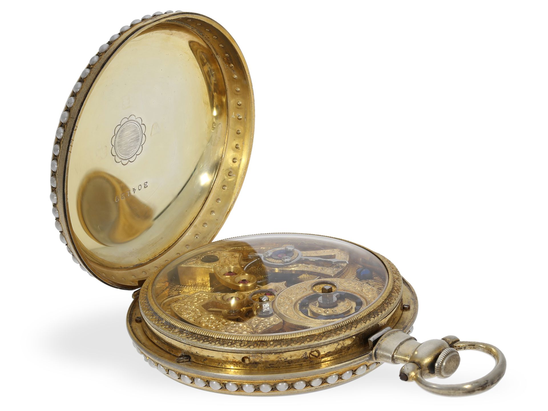 Pocket watch: 2 large enamel watches for the Chinese market, Leo Juvet, ca. 1880 - Image 5 of 13