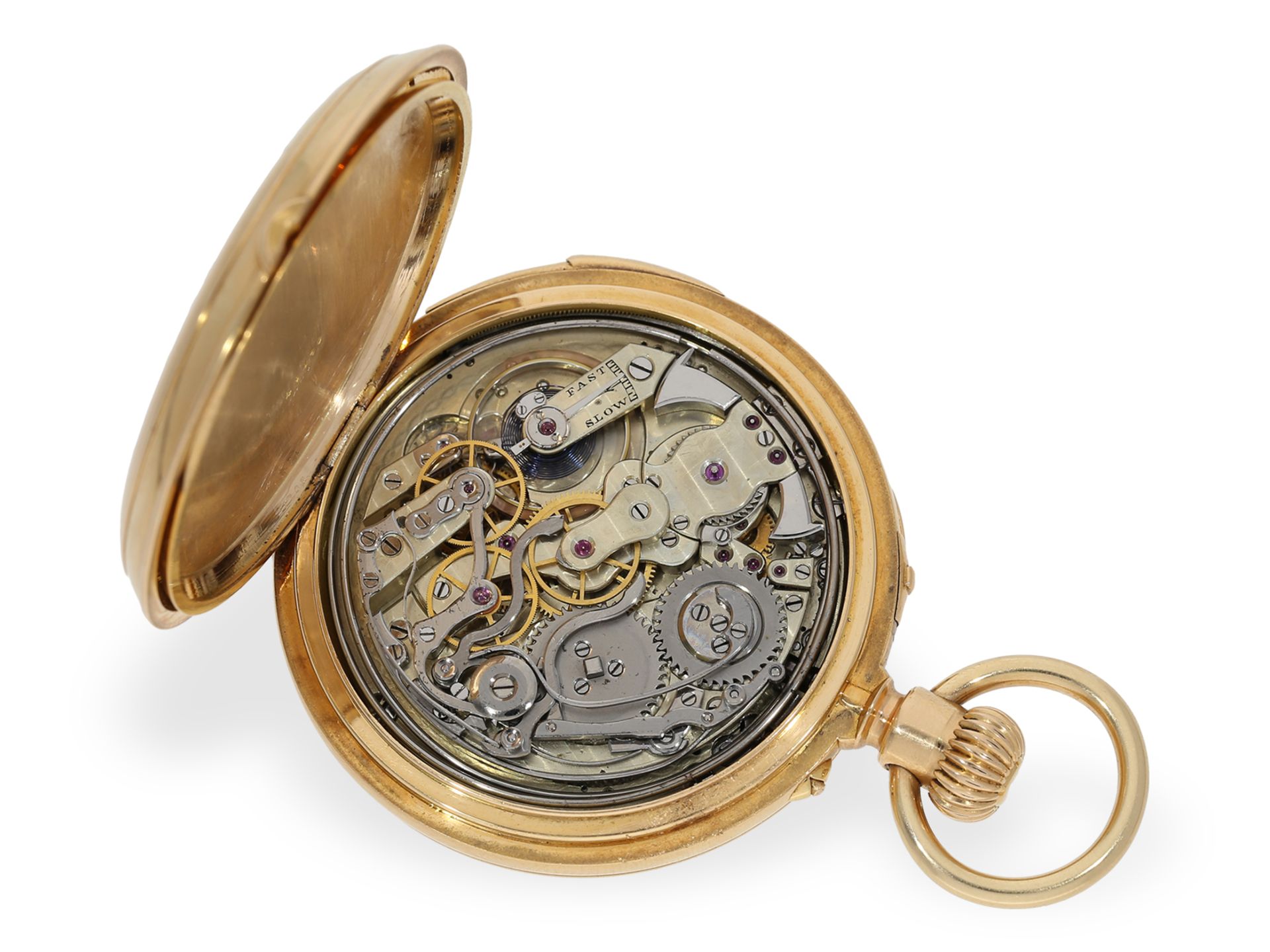 Pocket watch: Patek Philippe with double complication, chronograph and 5-minute repeater, Geneva 187 - Image 3 of 7