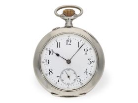 Taschenuhr: qualitätsvolles Ankerchronometer No.2007 mit Originalbox, Häfliger Freres Lucerne, um