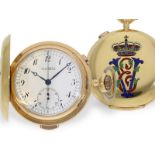 Pocket watch: historically important gold hunting case watch, presentation watch of King Vittorio Em